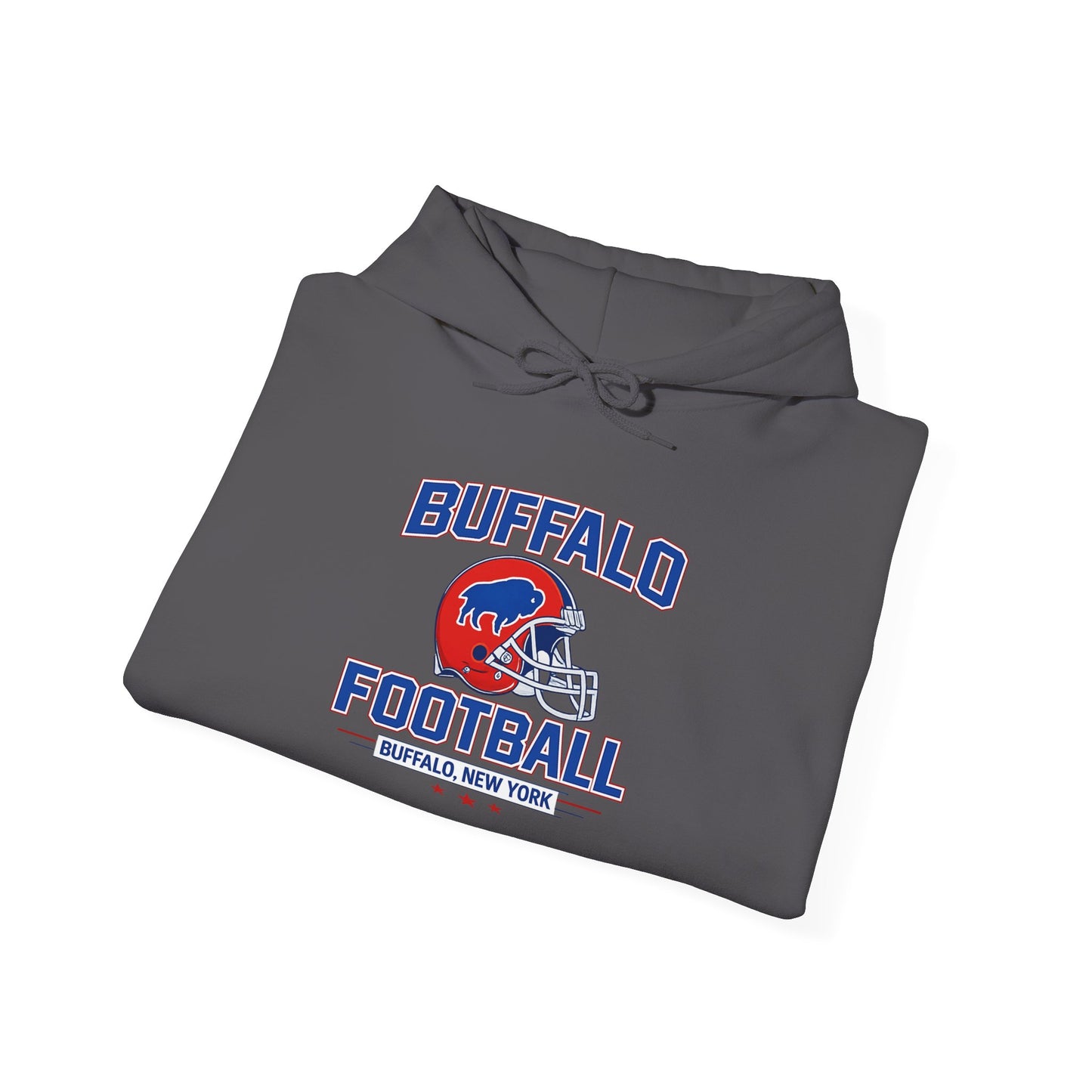 Buffalo Football Hoodie | Vintage Buffalo Helmet Pullover Hoodie | Buffalo NY Fan Apparel