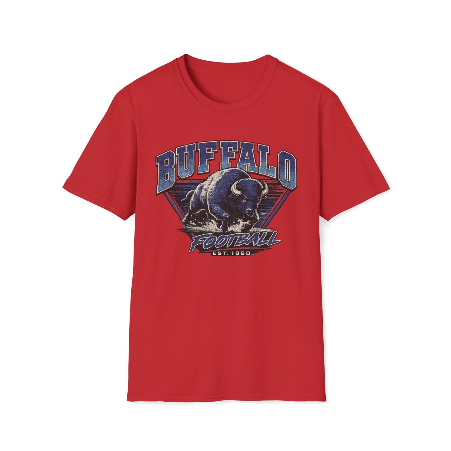 Vintage Buffalo Football T-Shirt – Charging Bison Graphic Tee | Buffalo Fan Apparel