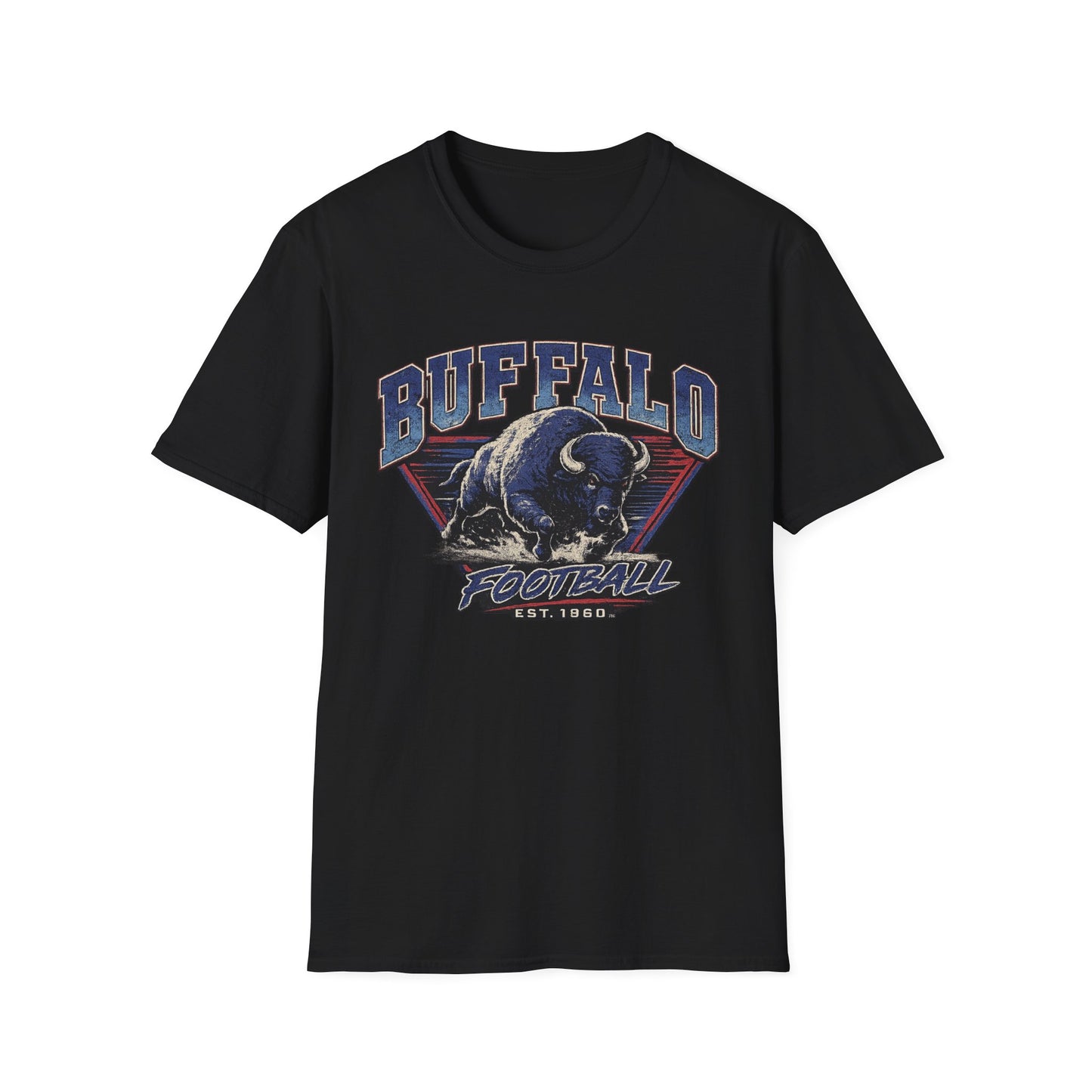 Vintage Buffalo Football T-Shirt – Charging Bison Graphic Tee | Buffalo Fan Apparel