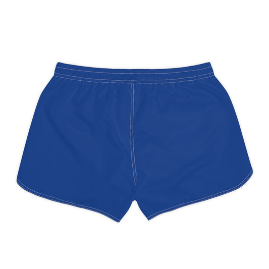 BUF Monogram Women's Casual Shorts – Blue Athletic Lounge Shorts