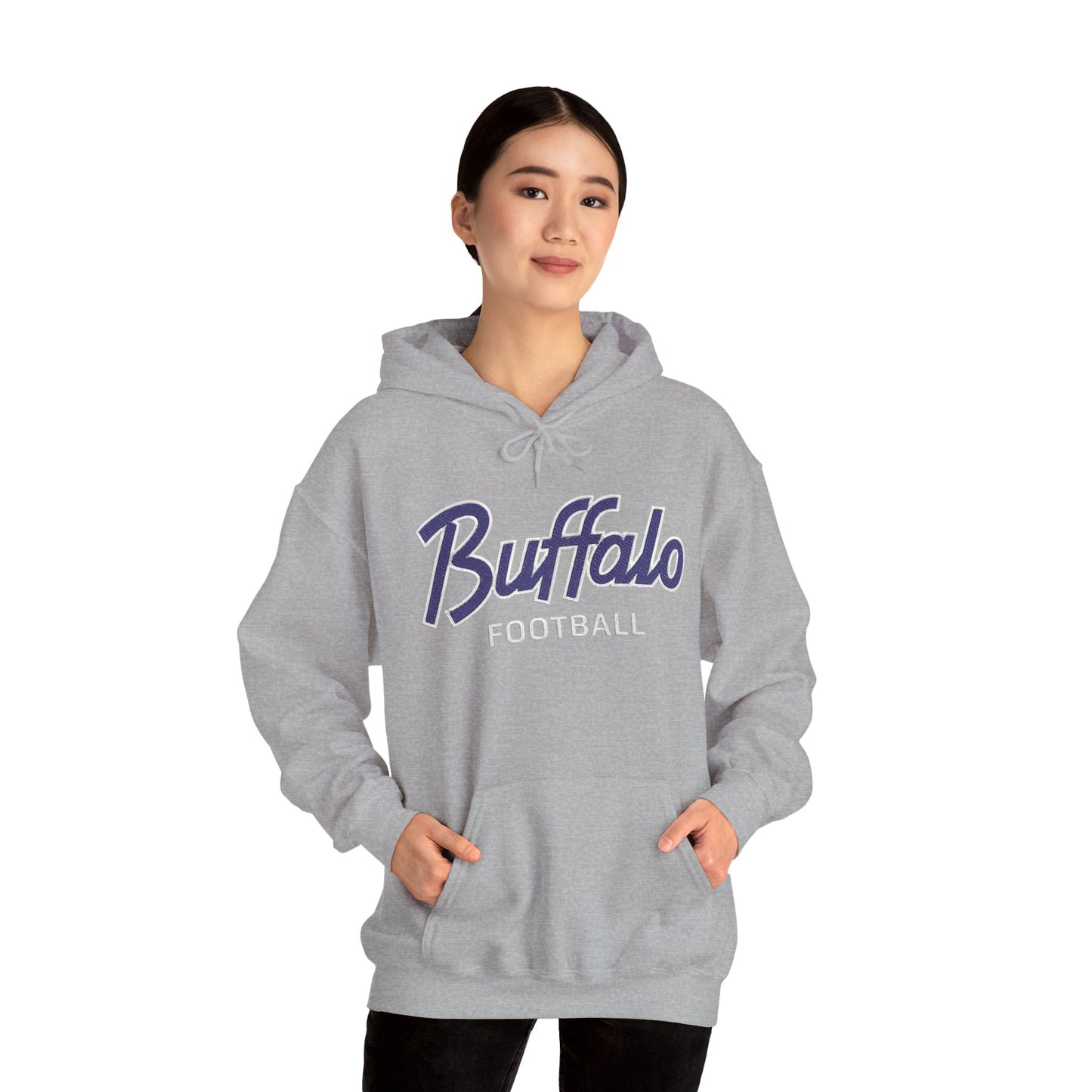 Buffalo Football Nickel City Hoodie | Vintage Embroidered Buffalo Football Hooded Sweatshirt