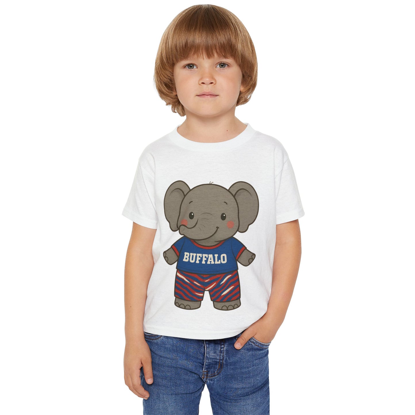 Toddler T-shirt - Buffalo Baby Elephant Design