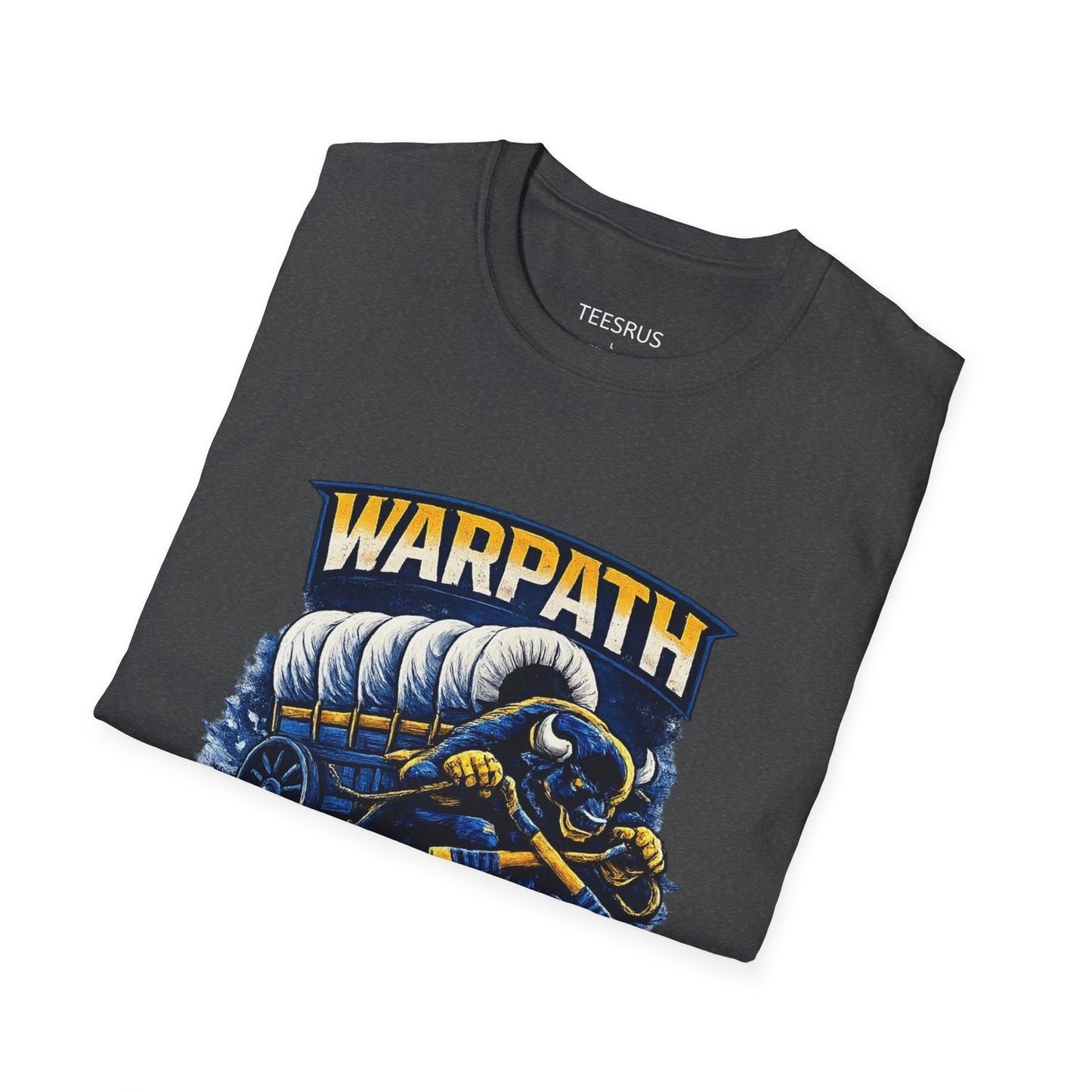 Buffalo Hockey Warpath Wear T-Shirt — Blue & Gold Team Tee