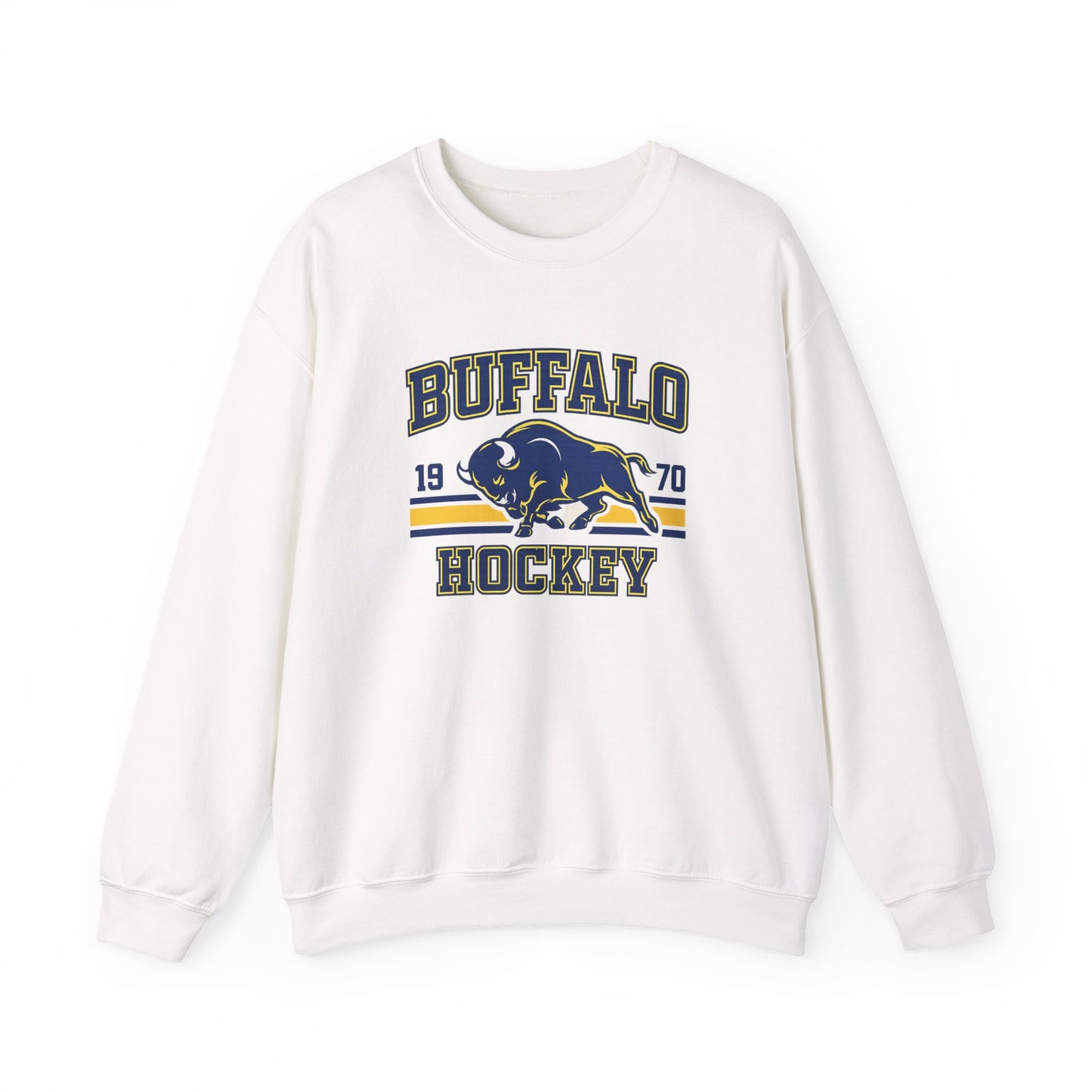 Buffalo NY Hockey Sweatshirt – Retro 1970 Bison 716 Crewneck | Teesrus716