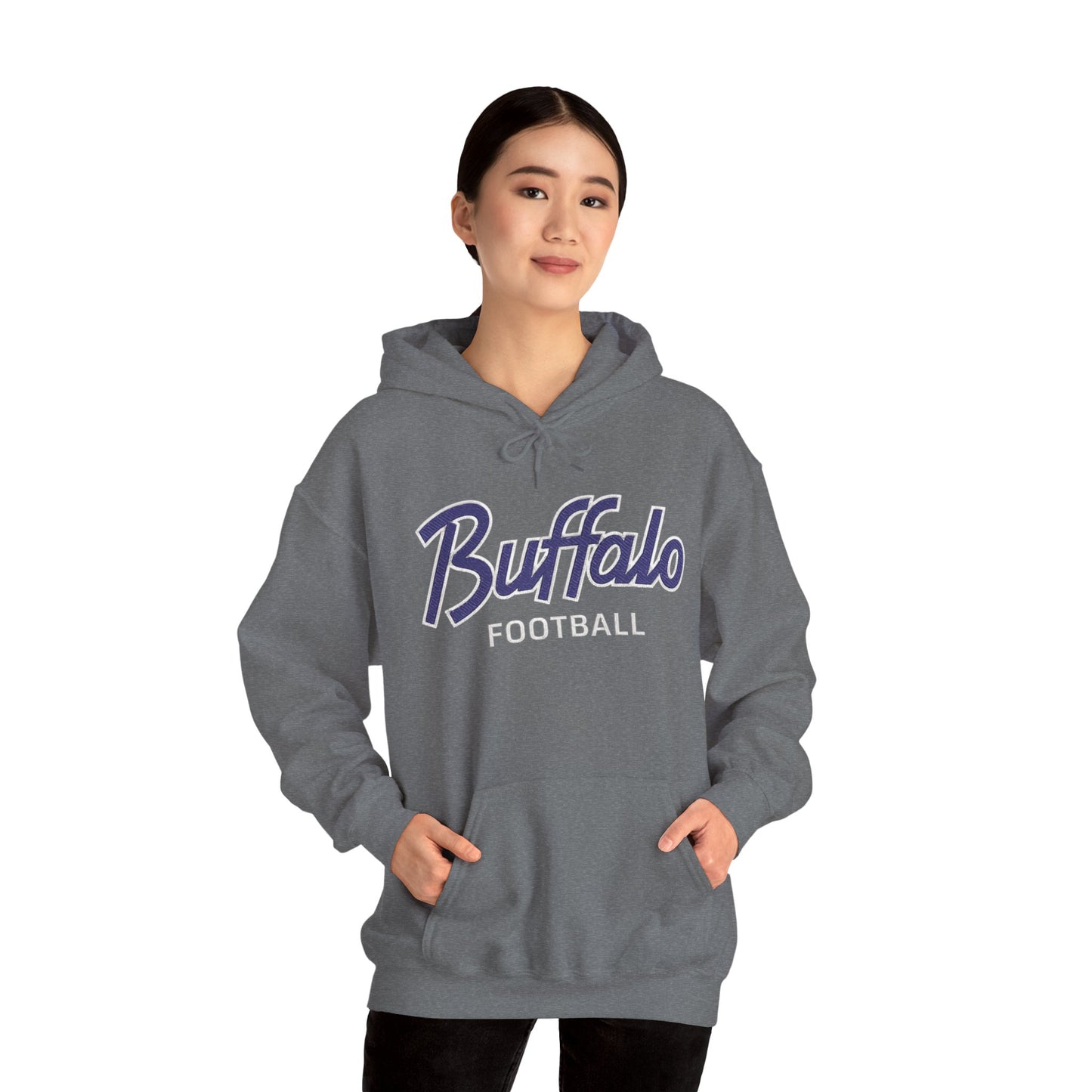 Buffalo Football Nickel City Hoodie | Vintage Embroidered Buffalo Football Hooded Sweatshirt