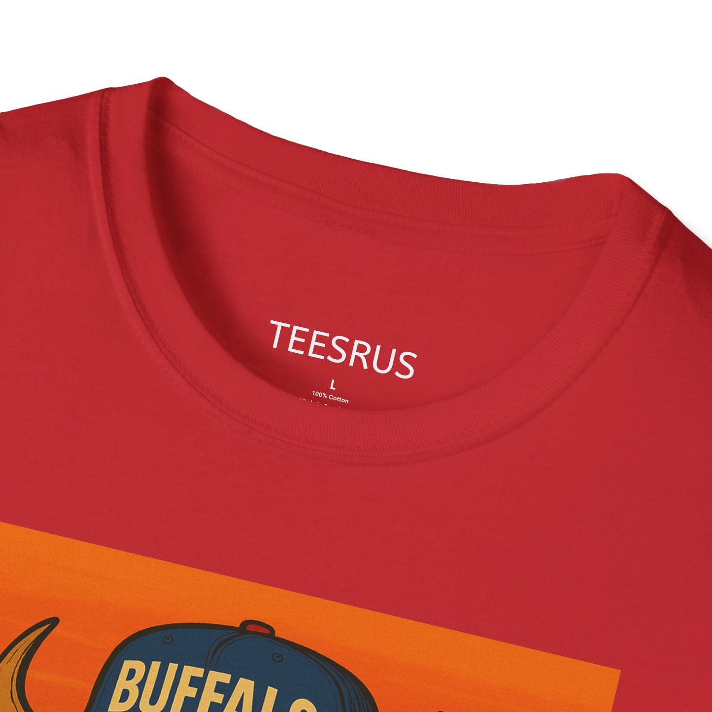 Buffalo Graphic T-Shirt – Buffalo Feeding Baby Dolphin Design | Teesrus716