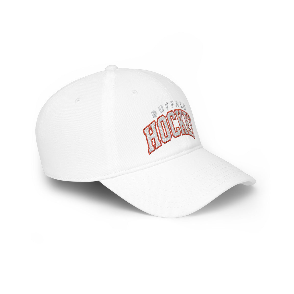 Buffalo Hockey Hat – Black, Red & White Embroidered Cap