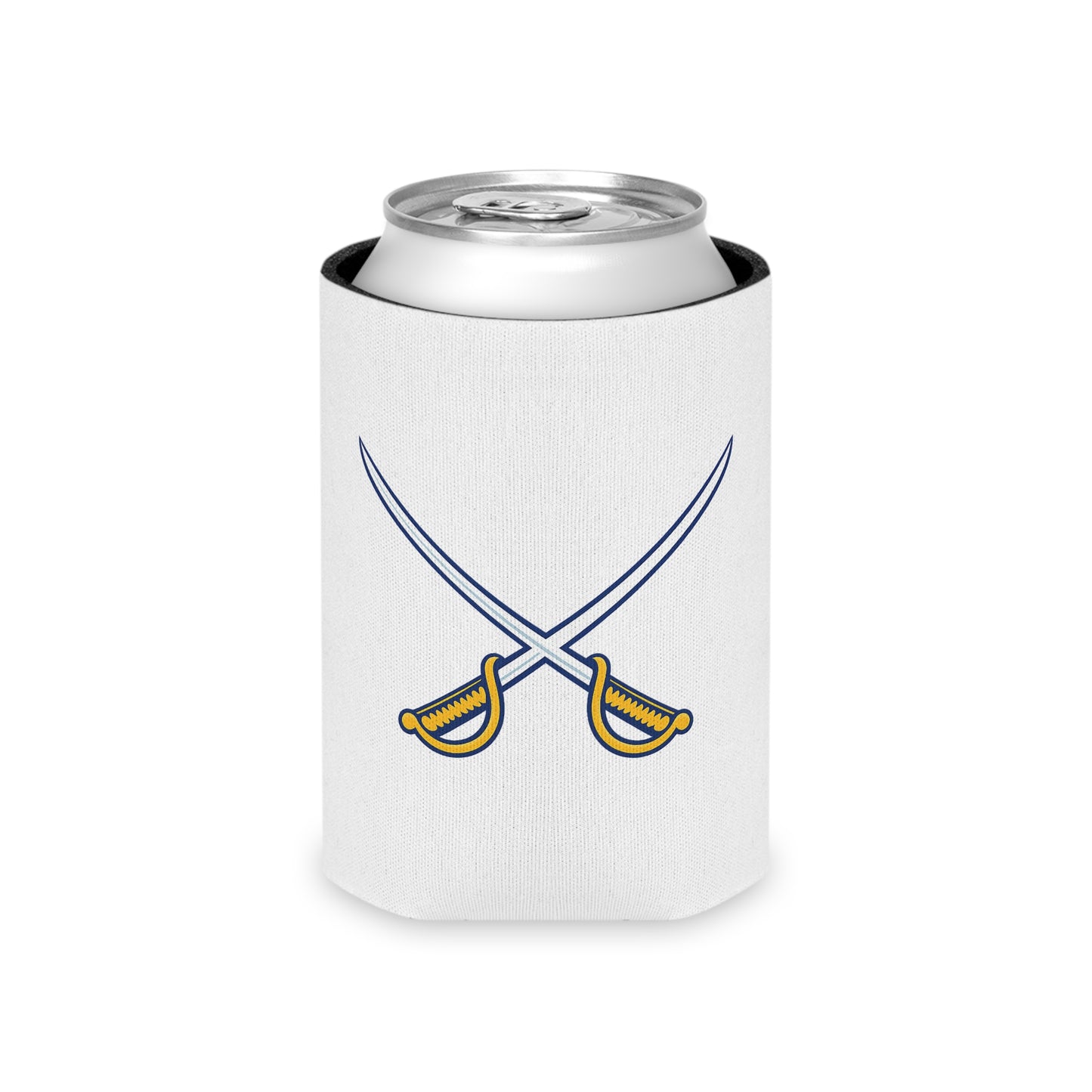 Buffalo Hockey Can Cooler – Crossed Sabers Drink Sleeve | 716 Tailgate Gear | Teesrus716