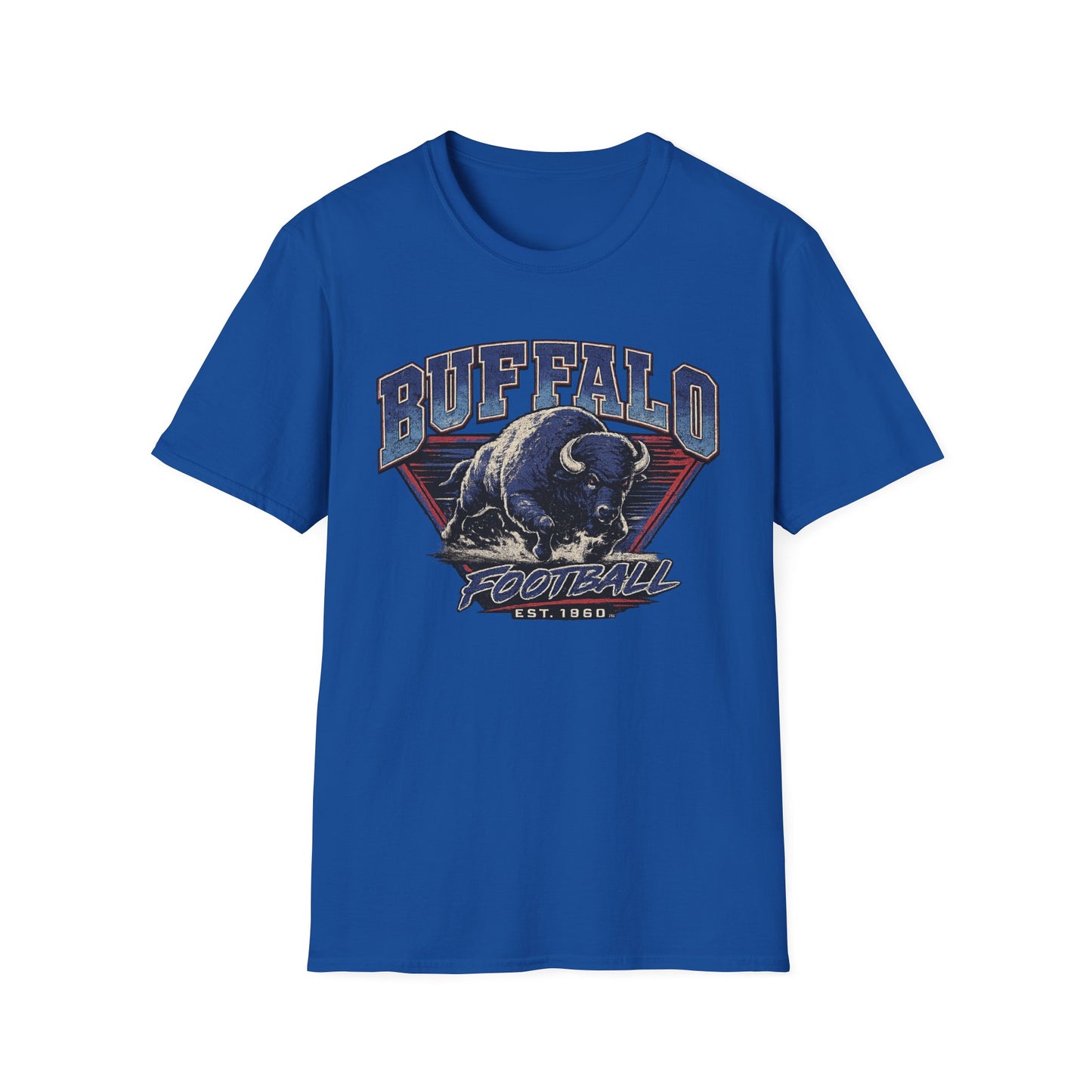 Vintage Buffalo Football T-Shirt – Charging Bison Graphic Tee | Buffalo Fan Apparel