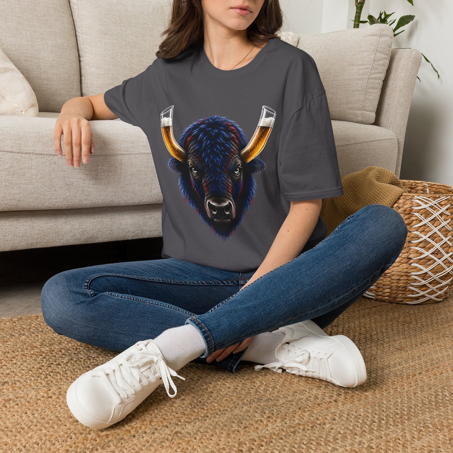 Buffalo Beer Horn T-Shirt – Buffalo Football Tailgate Shirt | 716 Game Day Apparel