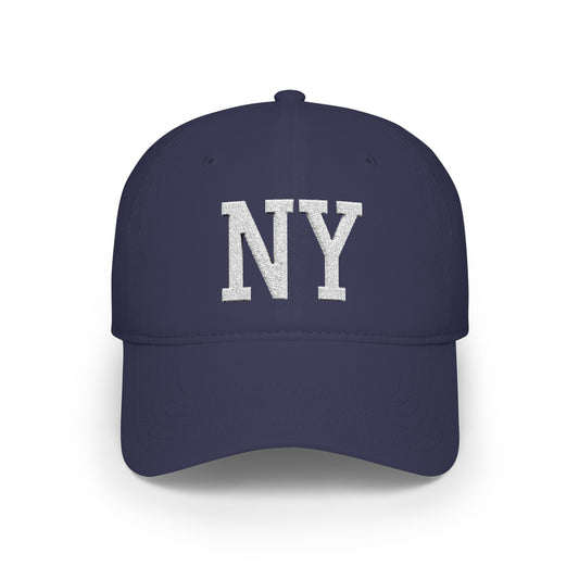 NY Distressed Baseball Hat – Retro New York Low Profile Dad Cap | Teesrus716