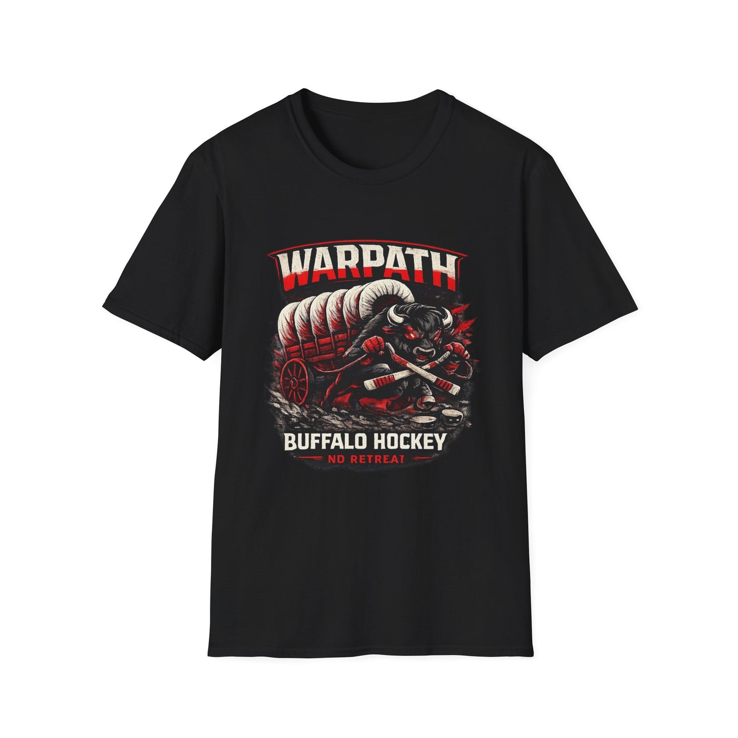 Buffalo Hockey Warpath Tee — Black & Red Fan T-Shirt