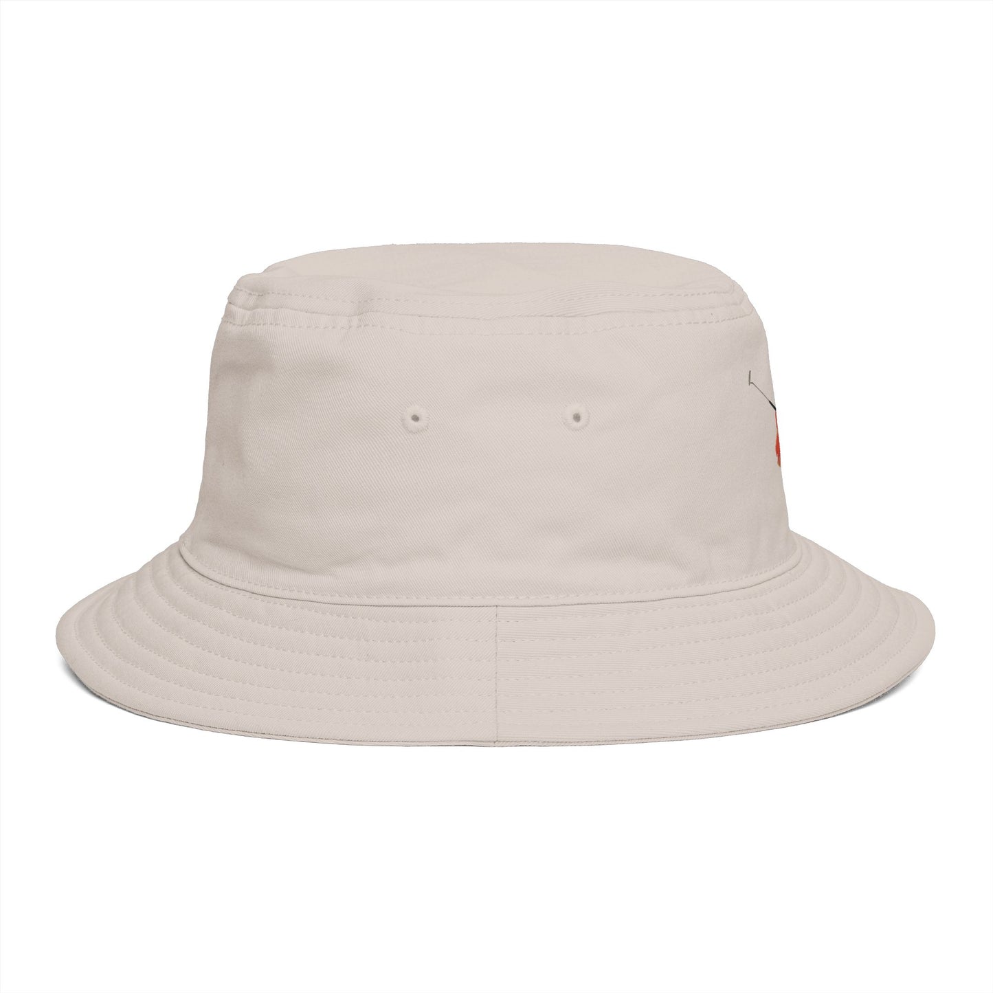 Brown Bucket Hat with Vintage Circus Performer Embroidery