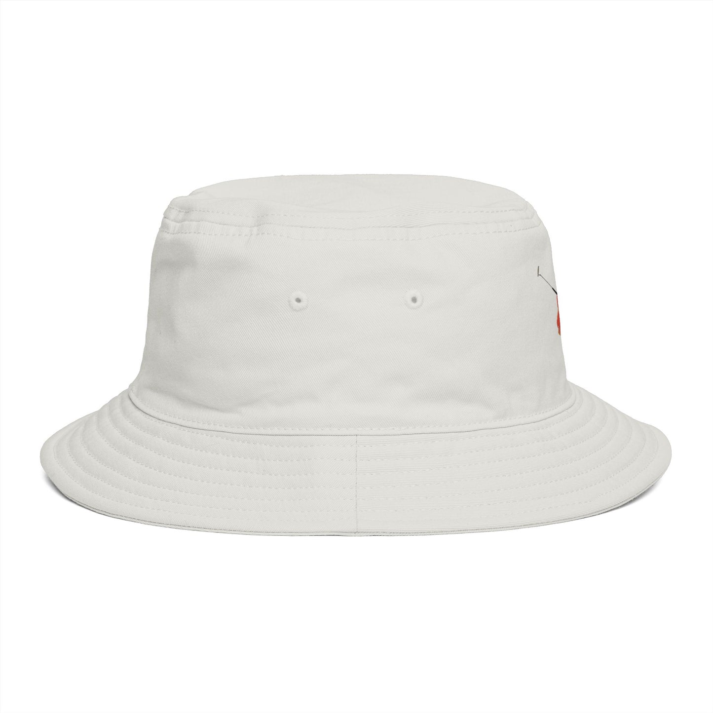 Brown Bucket Hat with Vintage Circus Performer Embroidery