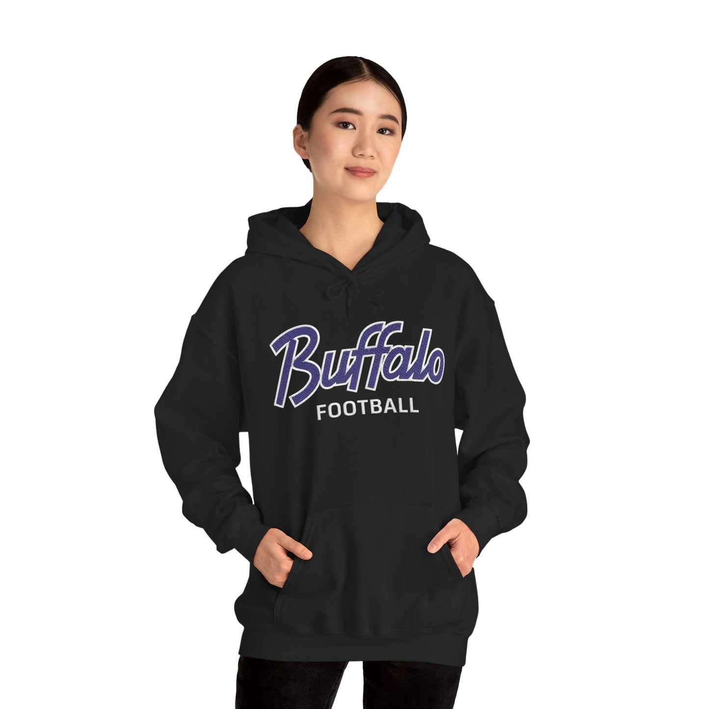 Buffalo Football Nickel City Hoodie | Vintage Embroidered Buffalo Football Hooded Sweatshirt