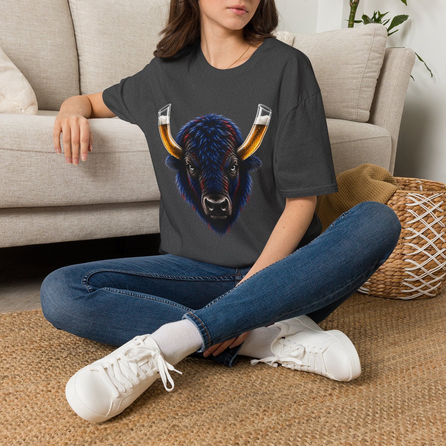 Buffalo Beer Horn T-Shirt – Buffalo Football Tailgate Shirt | 716 Game Day Apparel