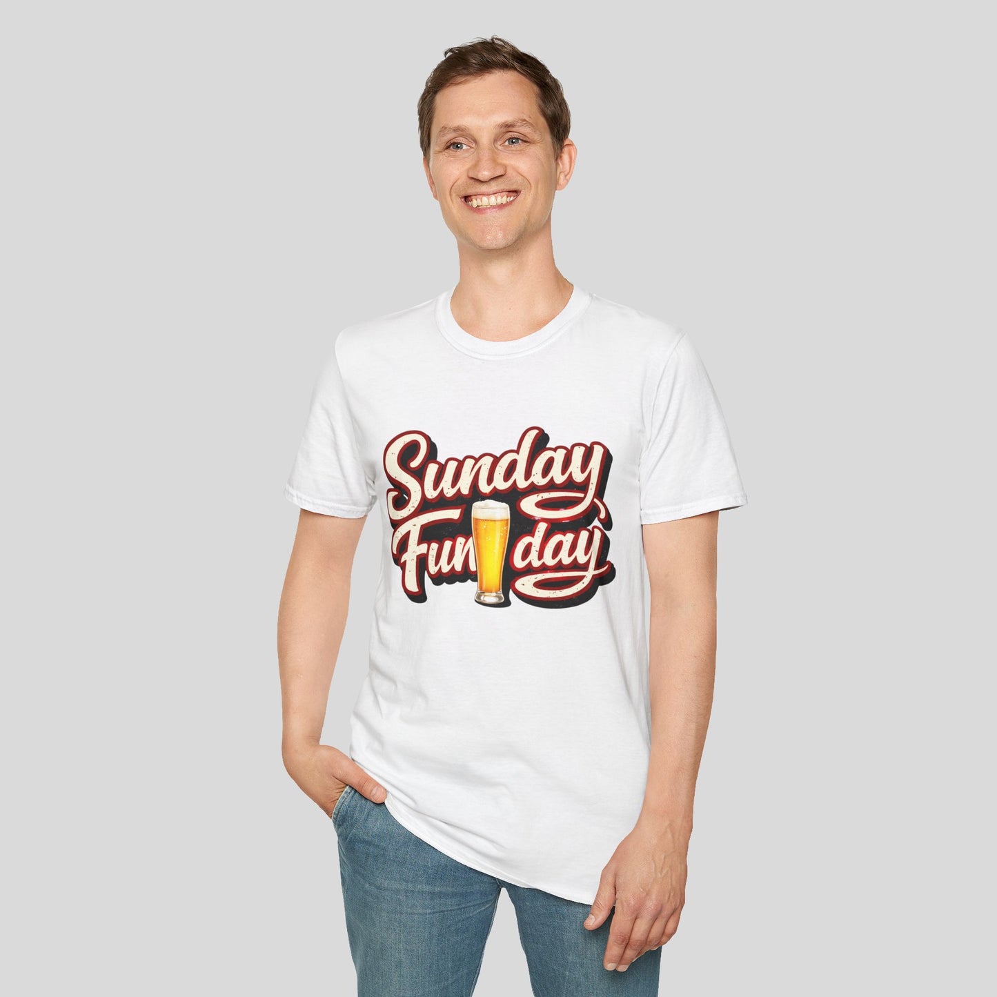 Sunday Funday T-Shirt – Retro Beer Graphic Tee for Brunch & Weekend Fun
