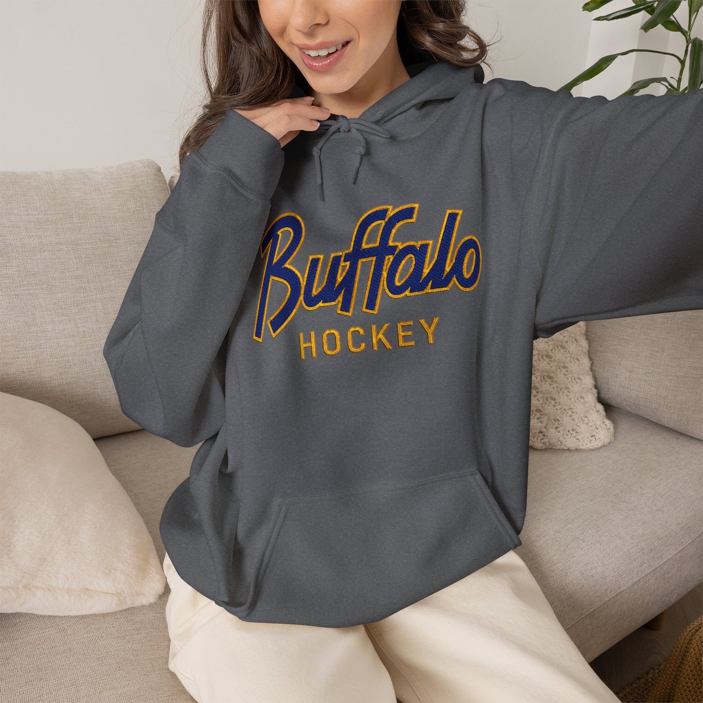 Buffalo Hockey Hoodie | Vintage Buffalo Hockey Sweatshirt | Buffalo Hockey Apparel | Buffalo NY Hoodie