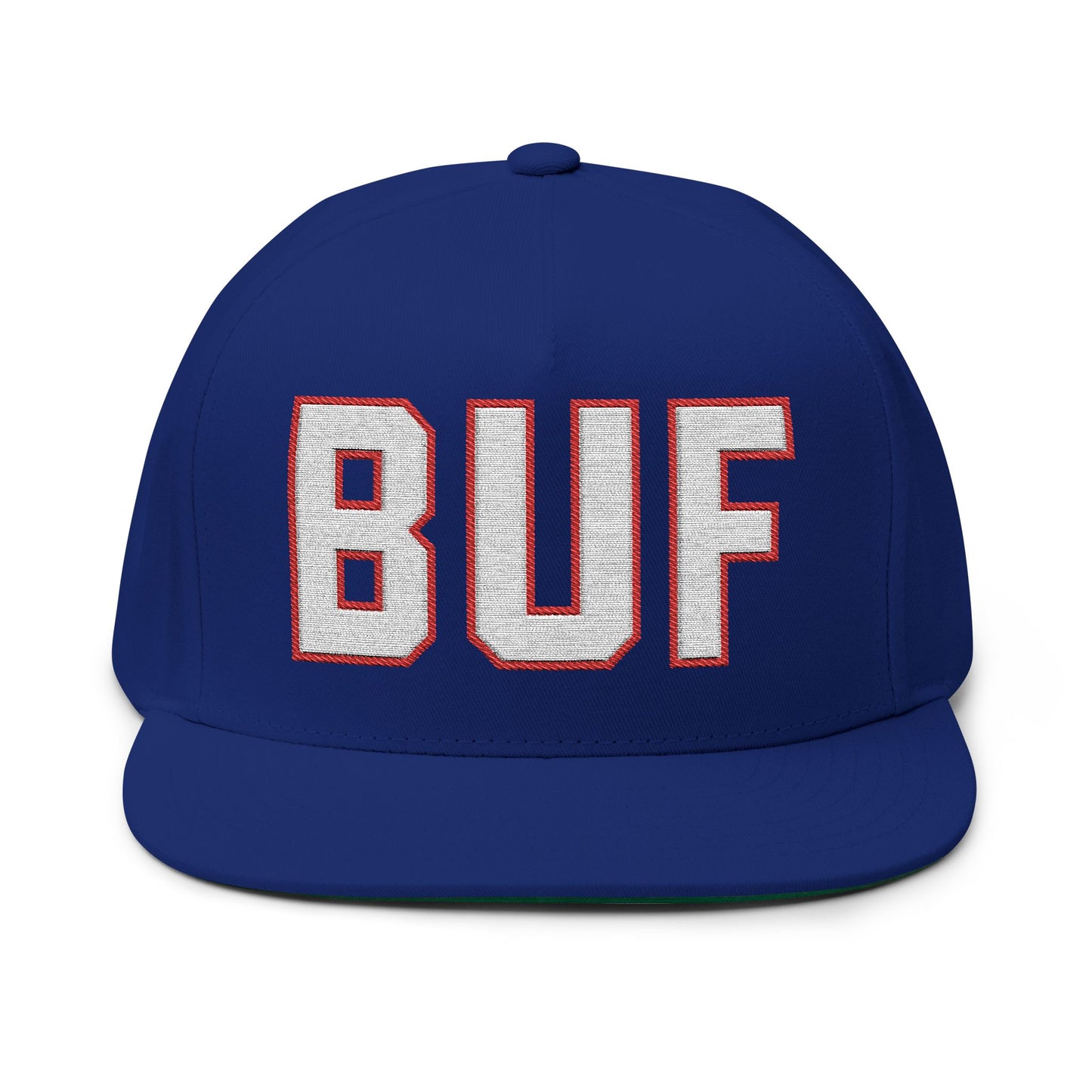 Buffalo Football Hat – Blue BUF Flat Bill Snapback Cap | 716 Game Day Apparel | Teesrus716