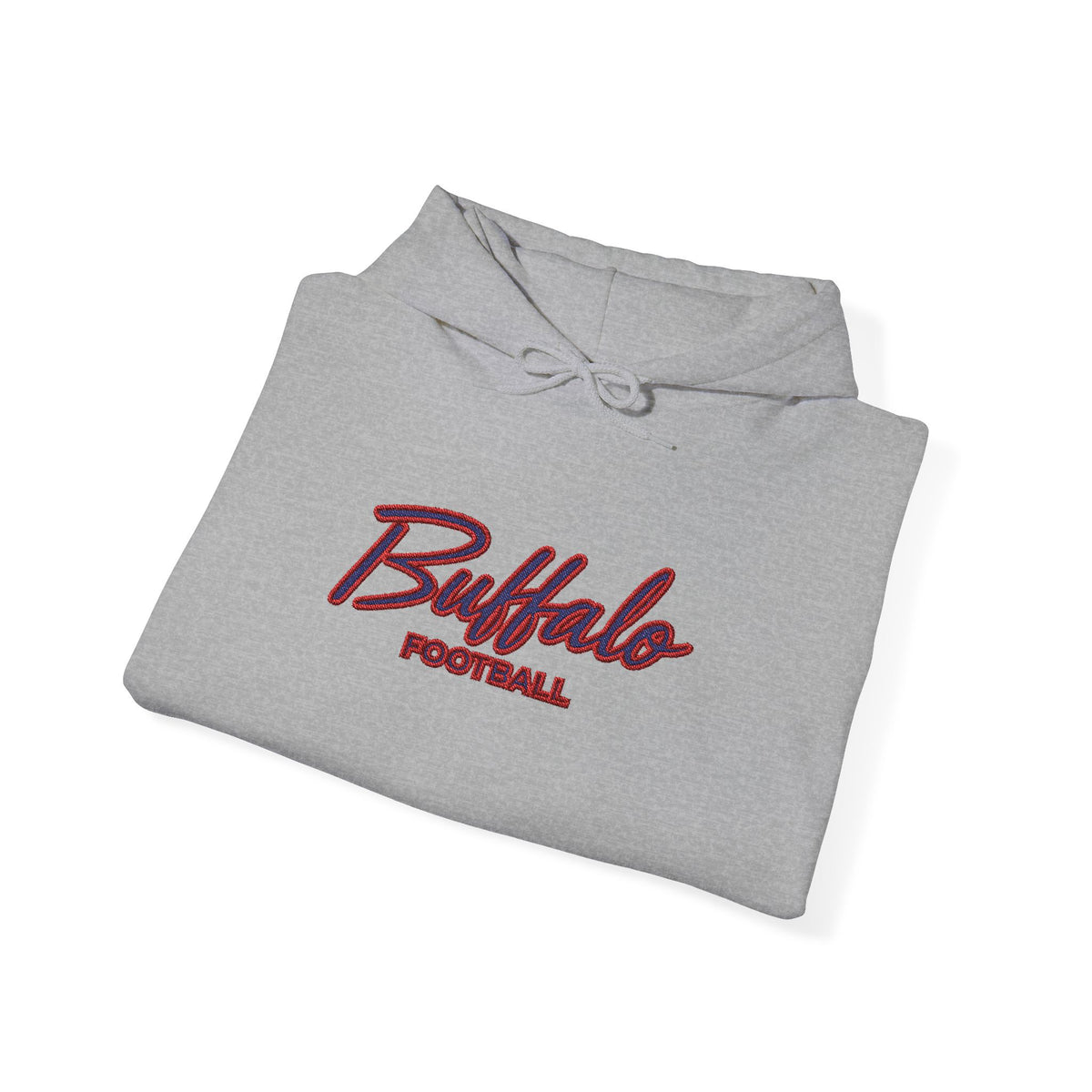 Buffalo Football Hoodie — Vintage Script Sports Pullover - EMBROIDERED