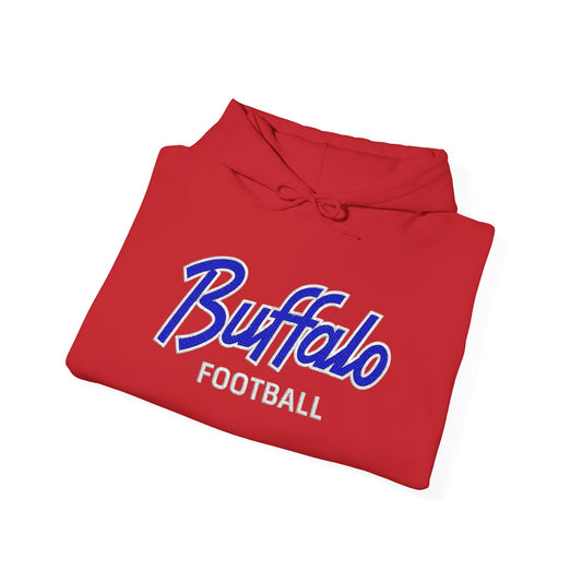 Buffalo Football Hoodie – Retro Buffalo Football Sweatshirt | Red & Blue