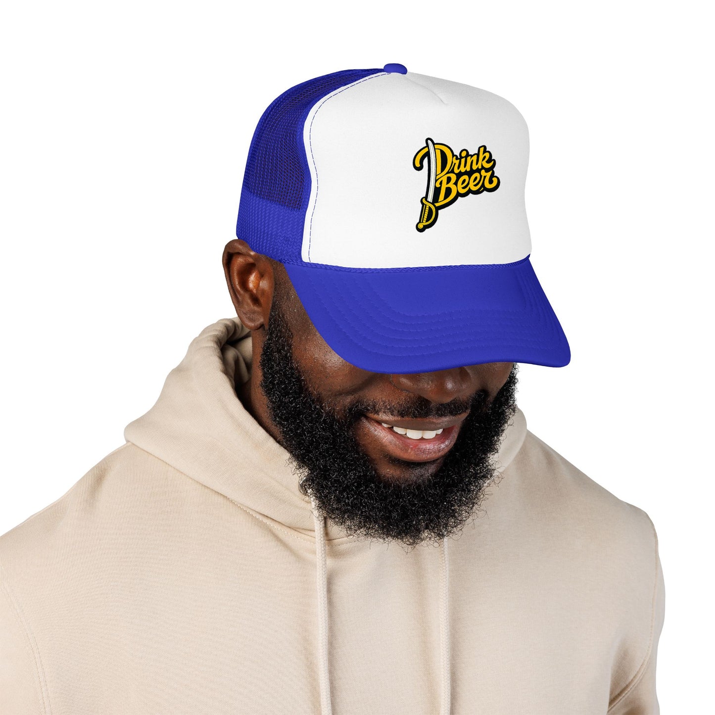 Buffalo Hockey Trucker Hat — "Drink Beers" Foam Trucker Hat