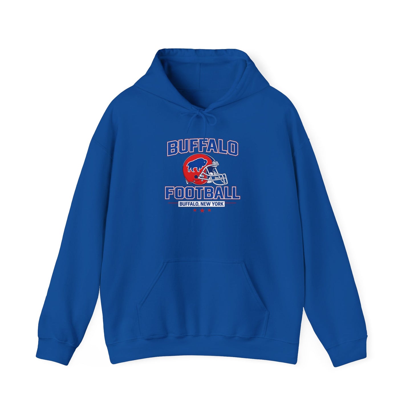 Buffalo Football Hoodie | Vintage Buffalo Helmet Pullover Hoodie | Buffalo NY Fan Apparel