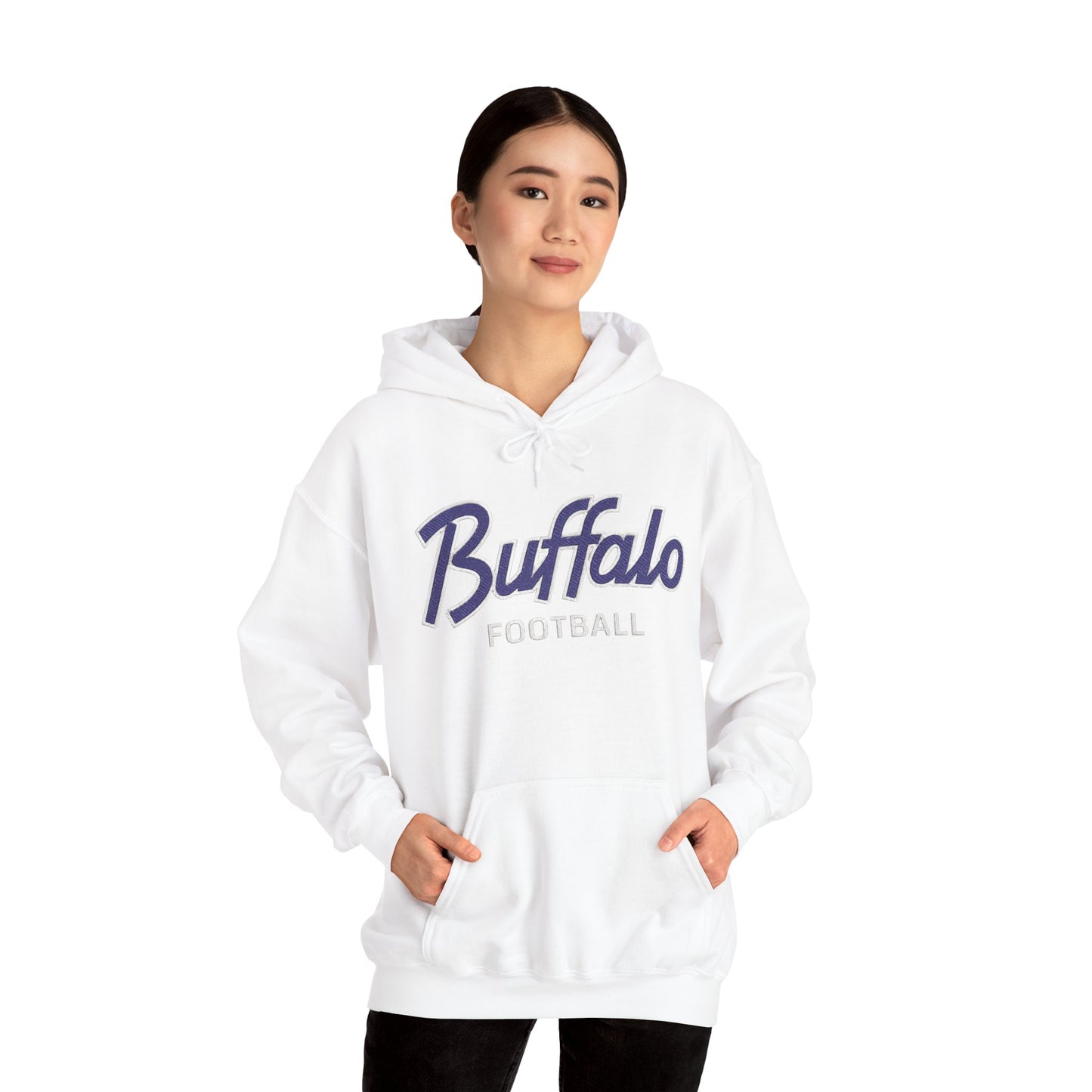 Buffalo Football Nickel City Hoodie | Vintage Embroidered Buffalo Football Hooded Sweatshirt