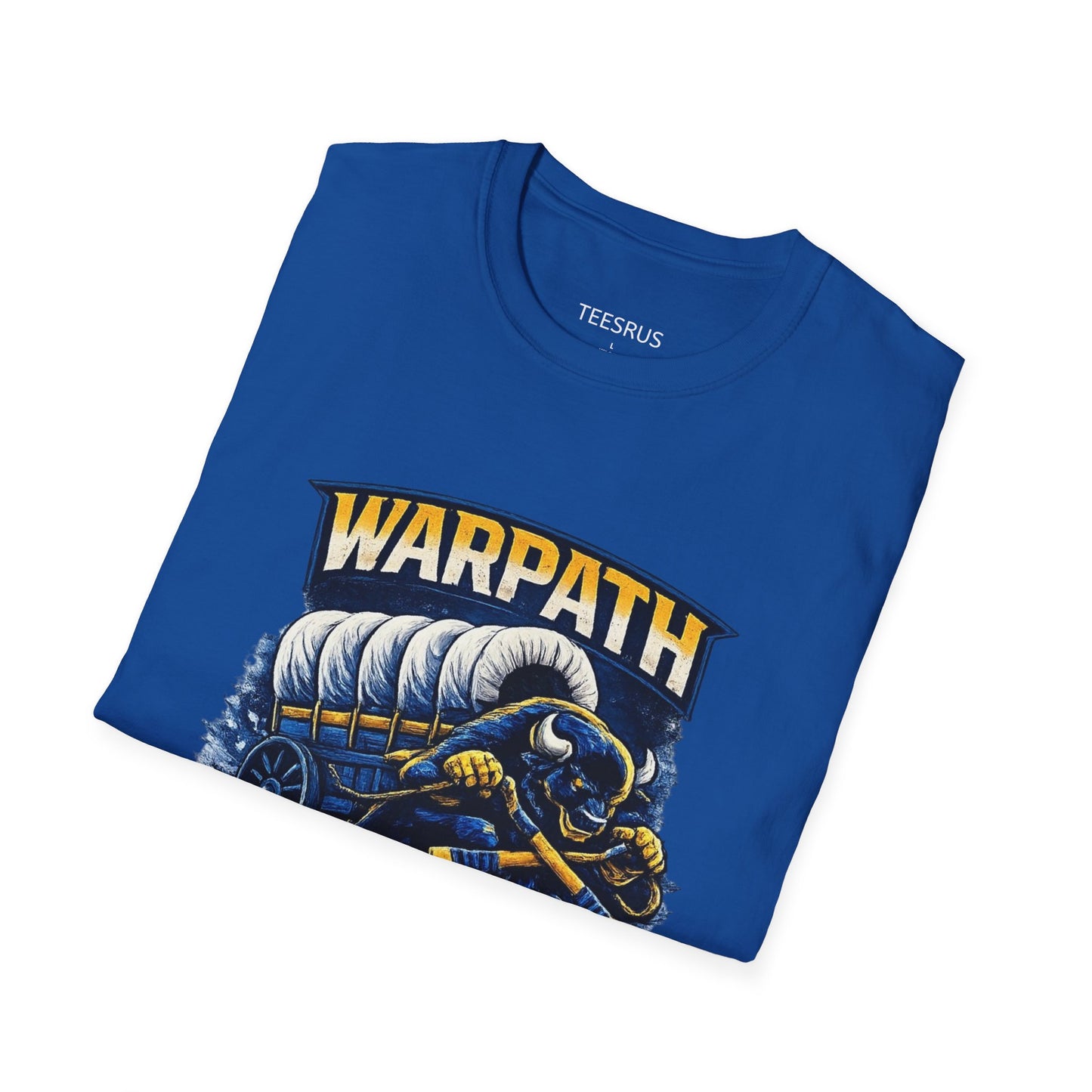 Buffalo Hockey Warpath Wear T-Shirt — Blue & Gold Team Tee
