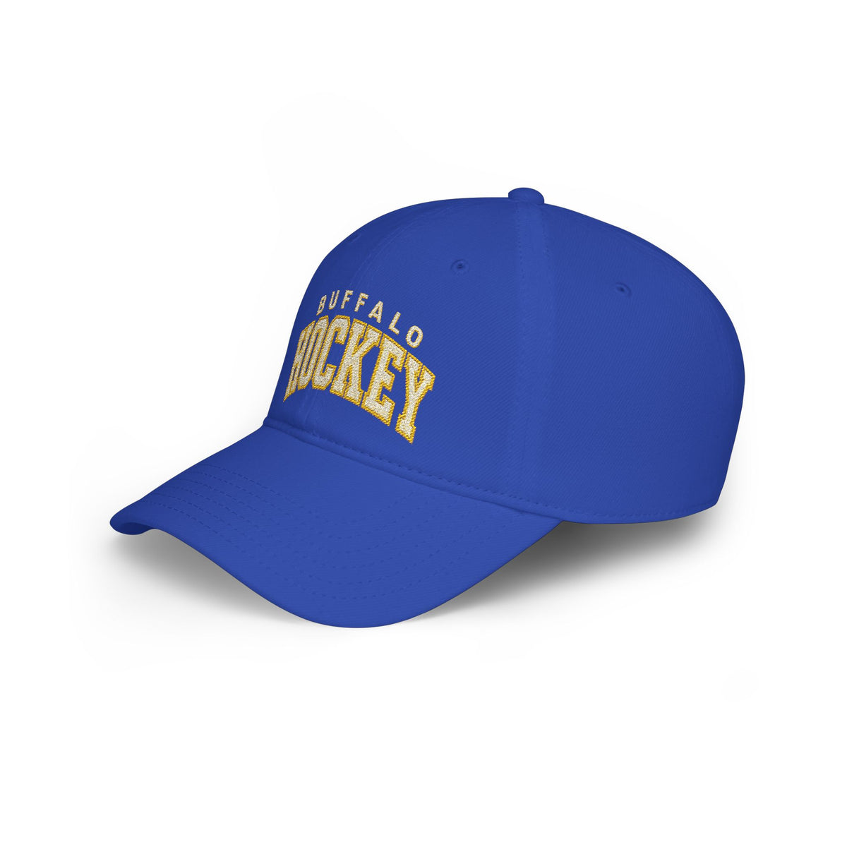 Buffalo Hockey Hat – Blue & Gold Embroidered Buffalo Cap