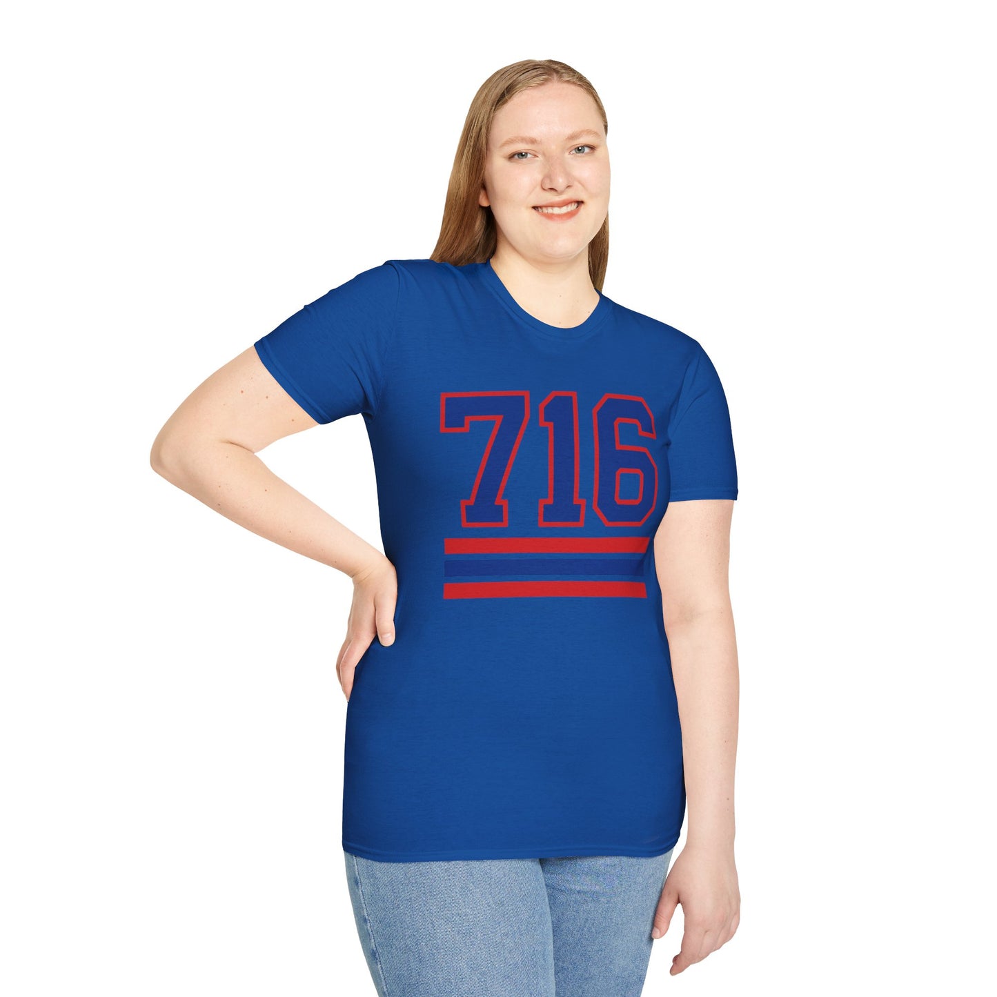 716 Buffalo T-Shirt – Retro Area Code Athletic Graphic Tee | Teesrus716
