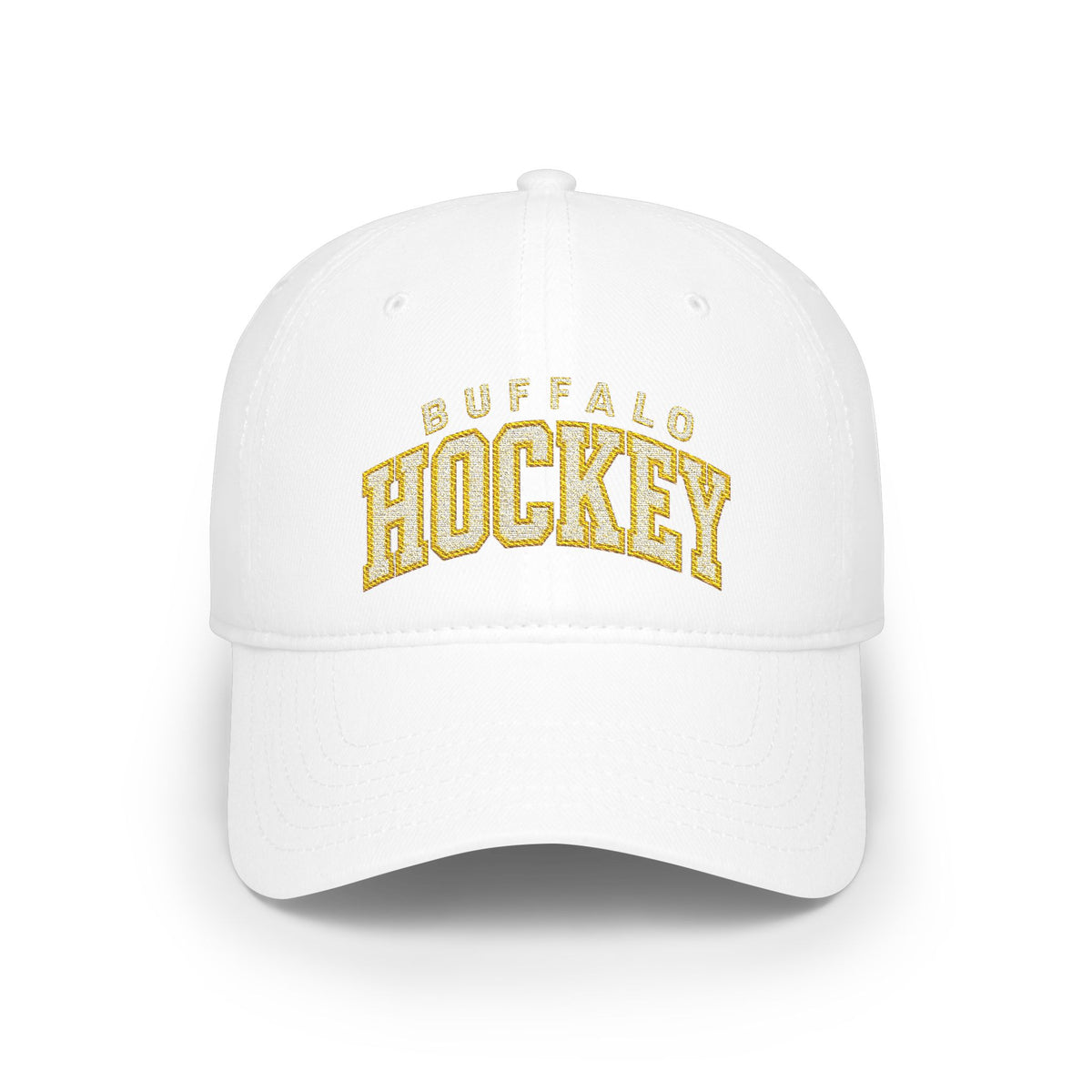 Buffalo Hockey Hat – Blue & Gold Embroidered Buffalo Cap