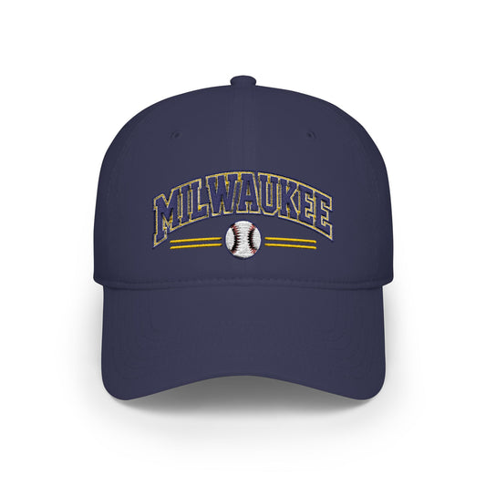 Milwaukee Retro Baseball Hat – Low Profile Brew City Dad Cap | Teesrus716