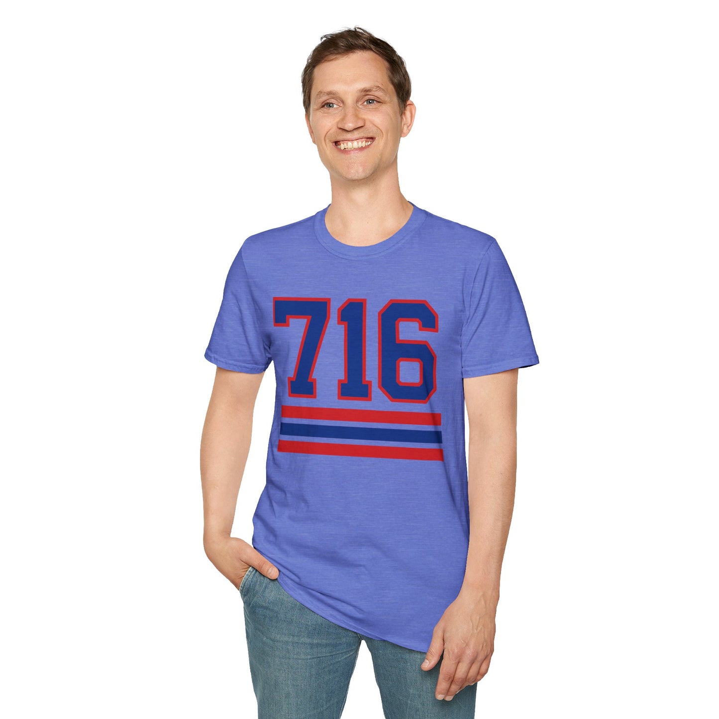 716 Buffalo T-Shirt – Retro Area Code Athletic Graphic Tee | Teesrus716