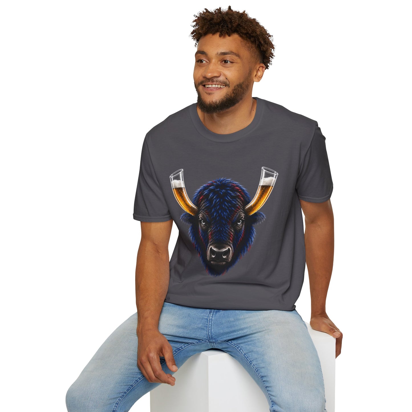 Buffalo Beer Horn T-Shirt – Buffalo Football Tailgate Shirt | 716 Game Day Apparel