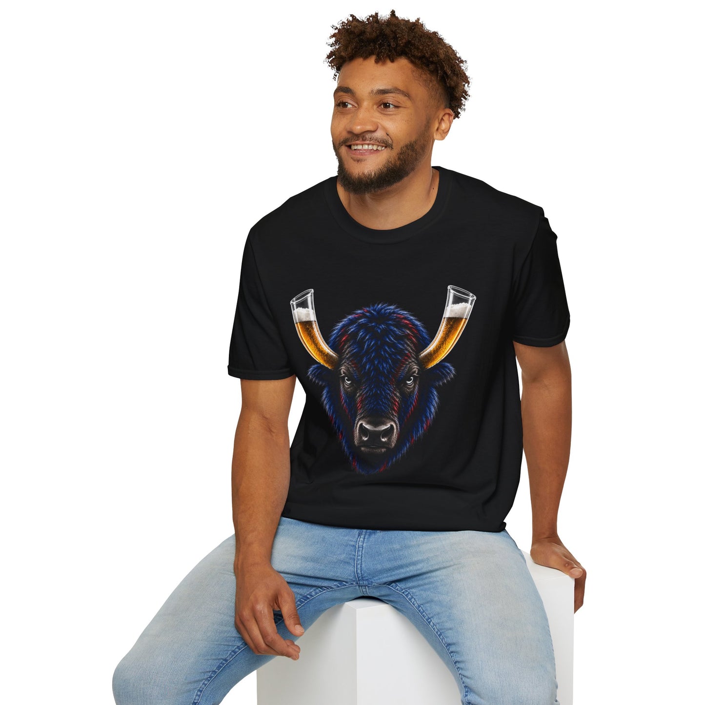 Buffalo Beer Horn T-Shirt – Buffalo Football Tailgate Shirt | 716 Game Day Apparel