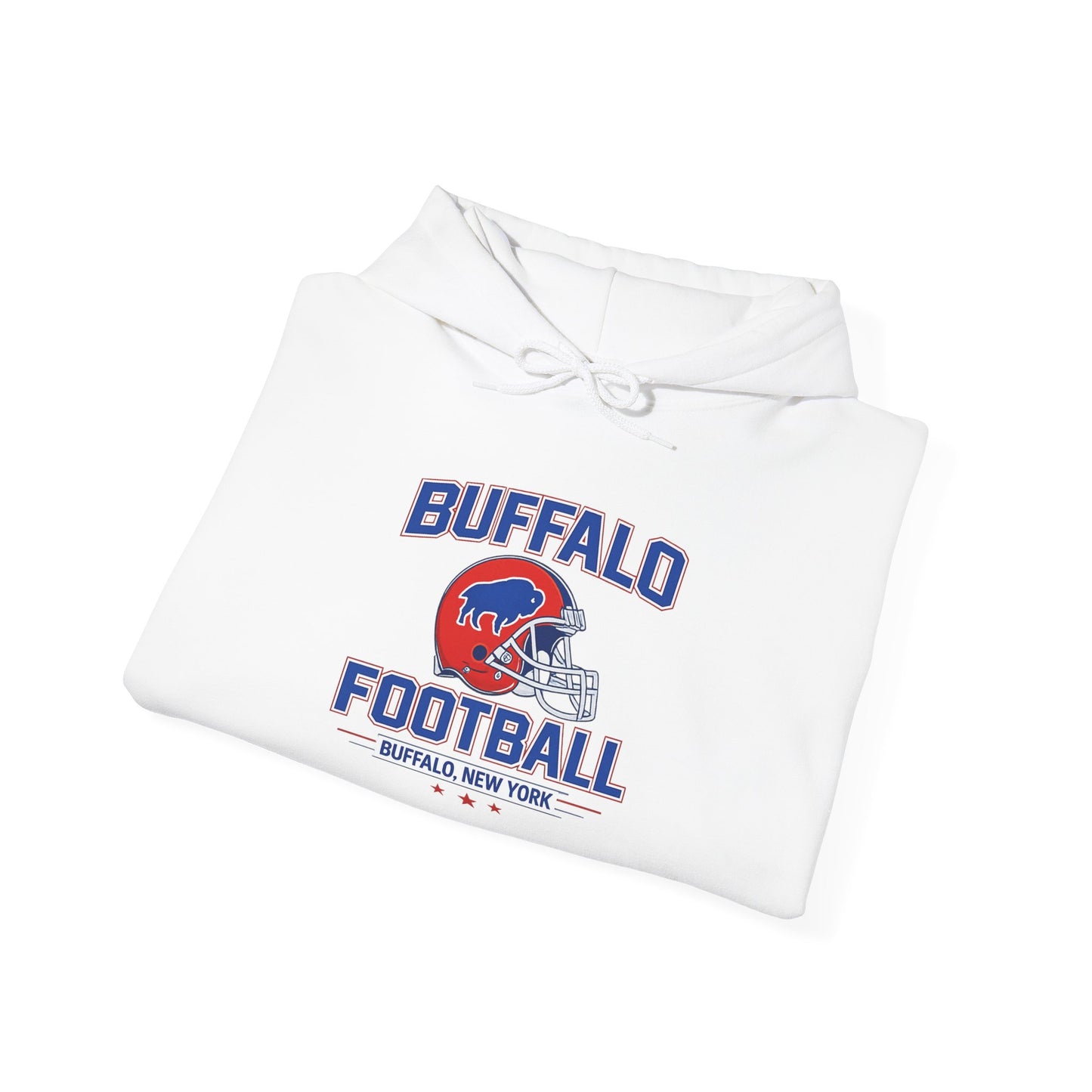 Buffalo Football Hoodie | Vintage Buffalo Helmet Pullover Hoodie | Buffalo NY Fan Apparel