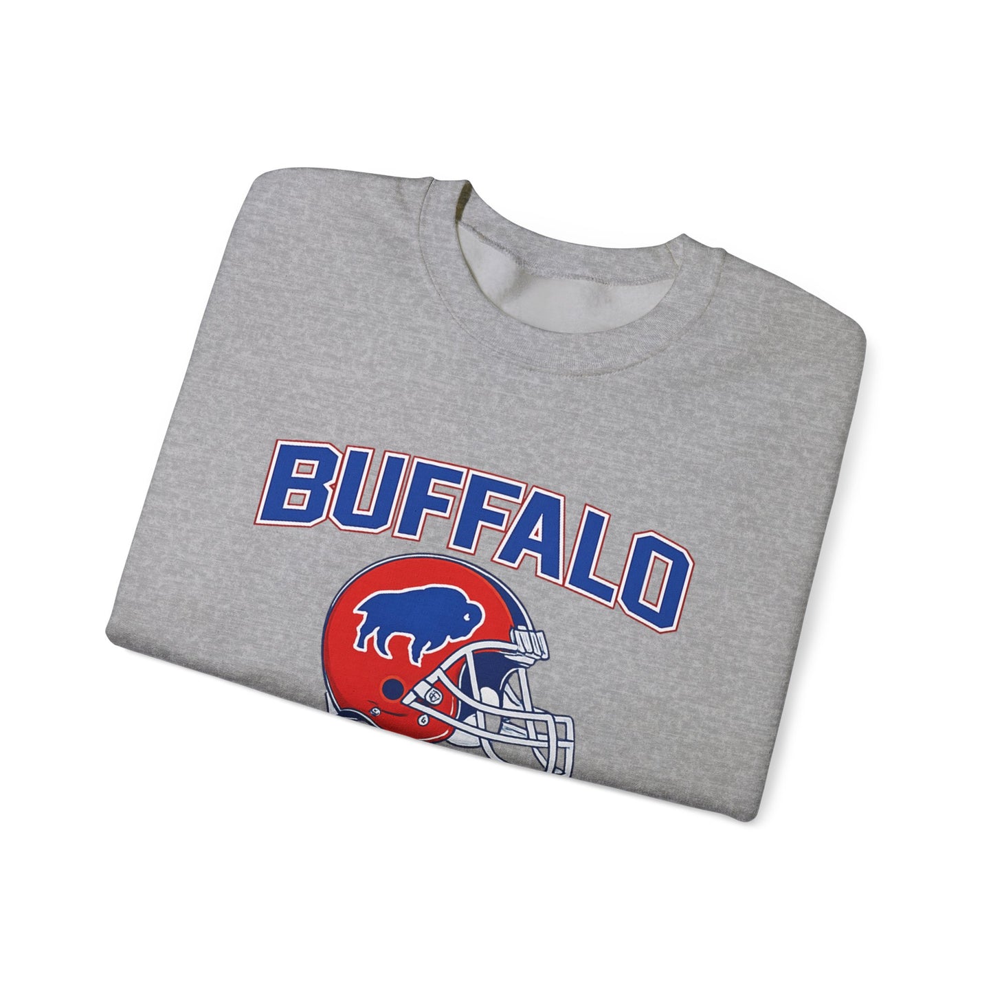 Buffalo Football Crewneck Sweatshirt – 716 Helmet Graphic | Teesrus716