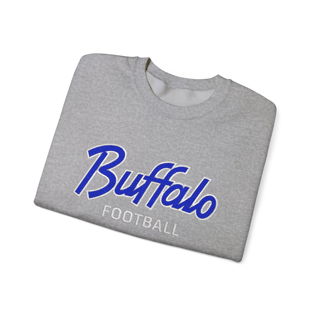Buffalo Football Nickel City Crewneck Sweatshirt | Vintage Embroidered Buffalo Football Sweatshirt