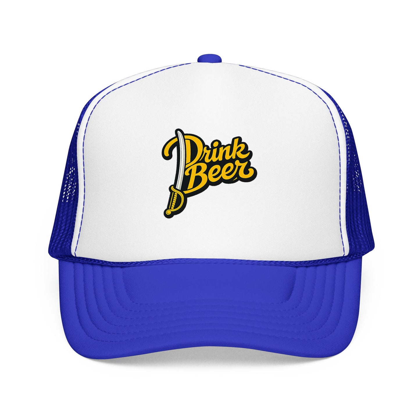 Buffalo Hockey Trucker Hat — "Drink Beers" Foam Trucker Hat