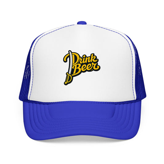 Buffalo Hockey Trucker Hat — "Drink Beers" Foam Trucker Hat