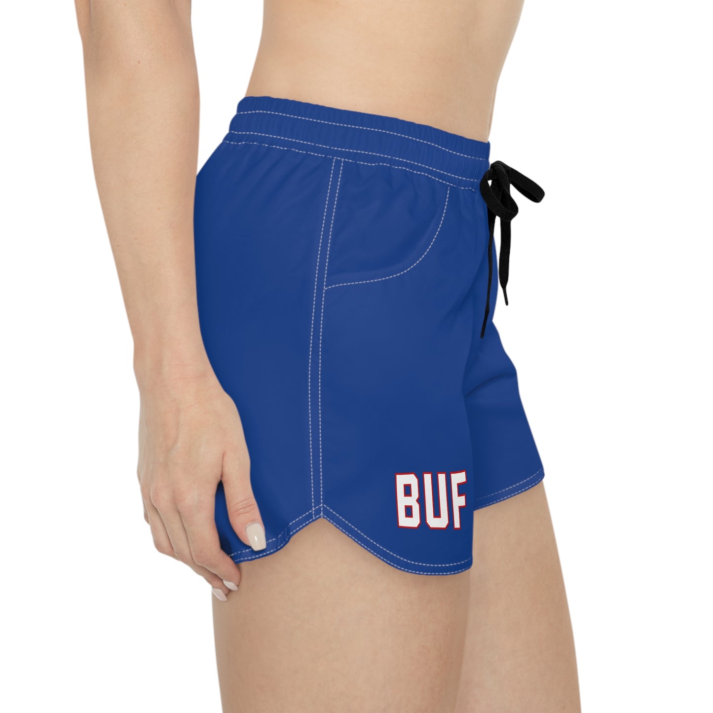 BUF Monogram Women's Casual Shorts – Blue Athletic Lounge Shorts