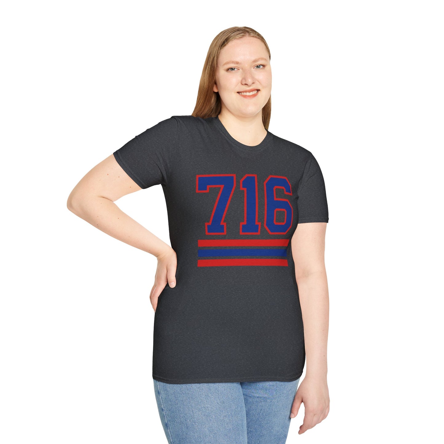 716 Buffalo T-Shirt – Retro Area Code Athletic Graphic Tee | Teesrus716