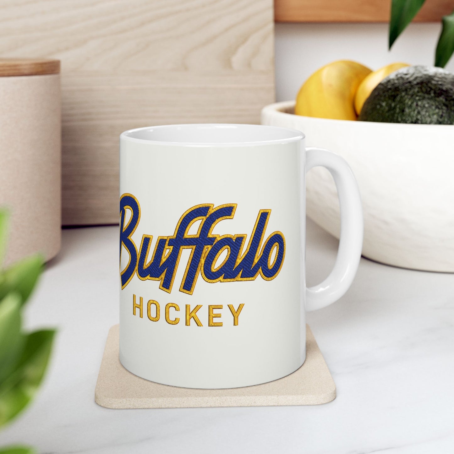Buffalo Hockey Ceramic Mug — Team Logo Coffee Cup (11oz, 15oz)