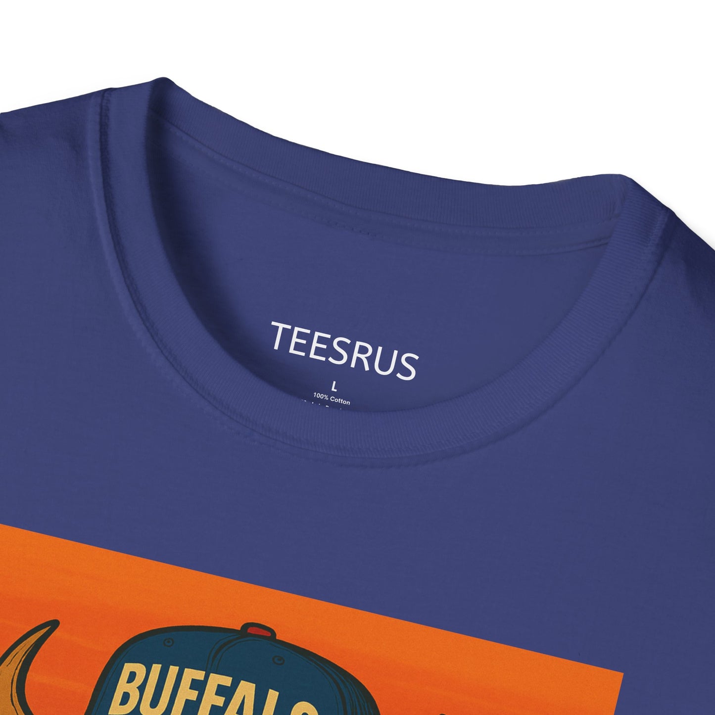 Buffalo Graphic T-Shirt – Buffalo Feeding Baby Dolphin Design | Teesrus716