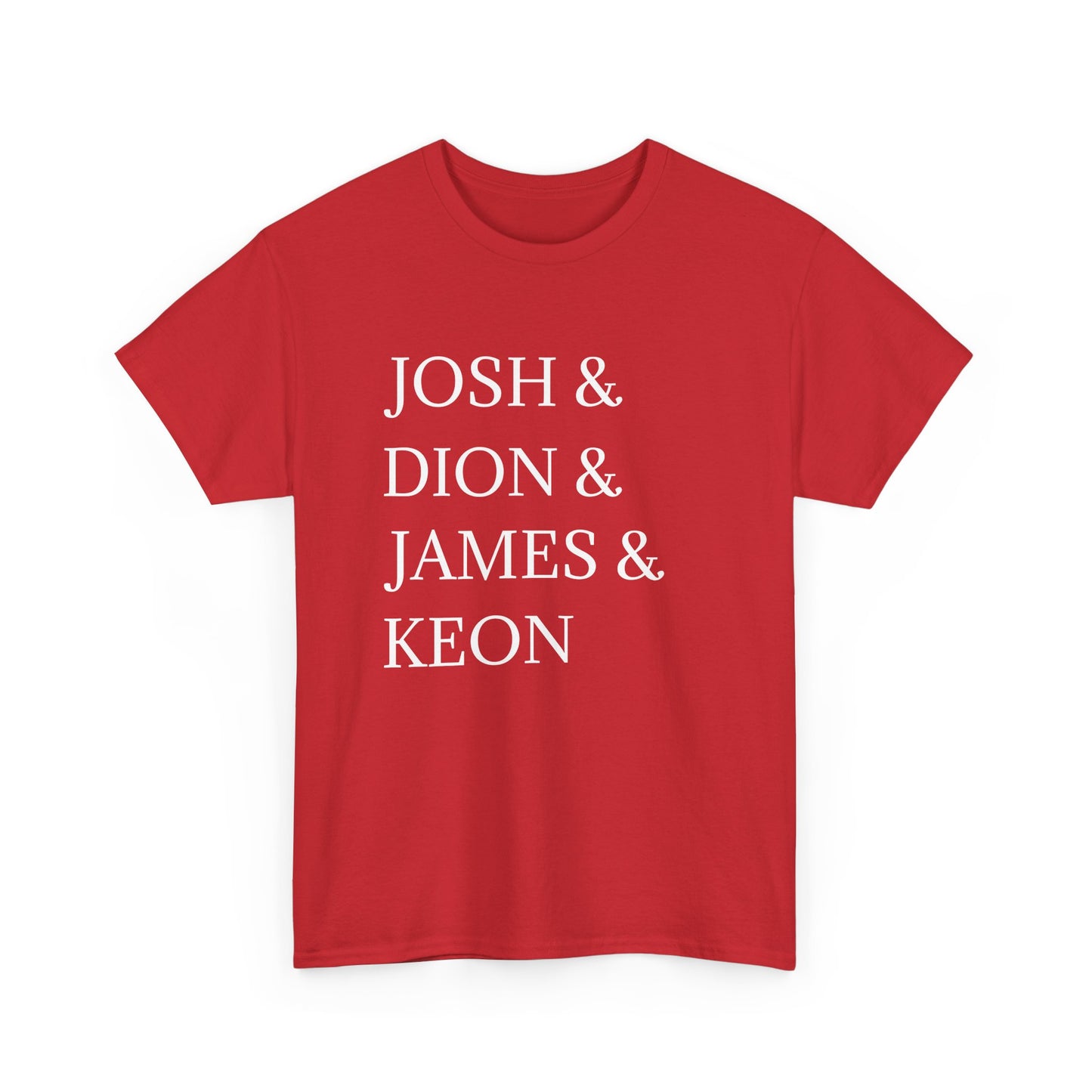 Unisex Heavy Cotton Tee with Personalized Names - Custom Family Shirt, Gift for Friends, Unique Birthday Tee, Casual Wear, Trendy [...]