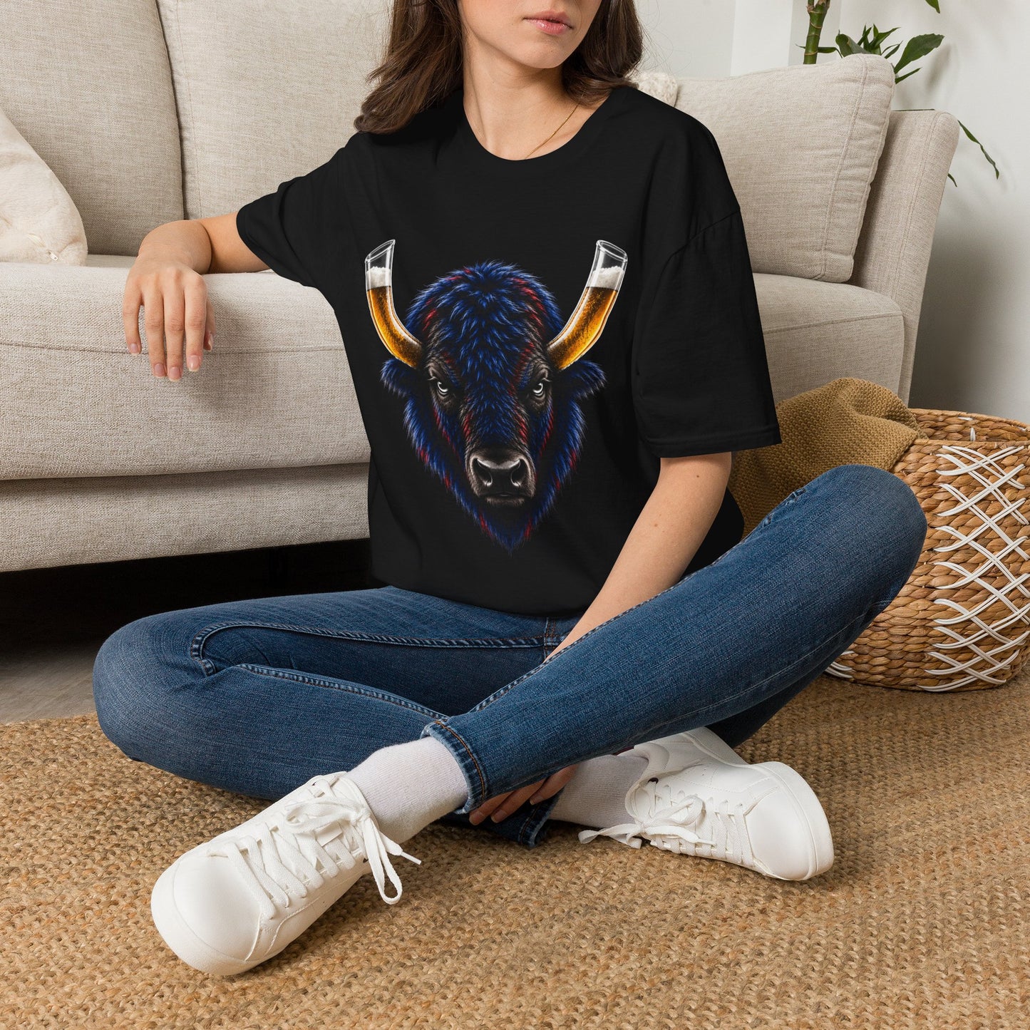 Buffalo Beer Horn T-Shirt – Buffalo Football Tailgate Shirt | 716 Game Day Apparel