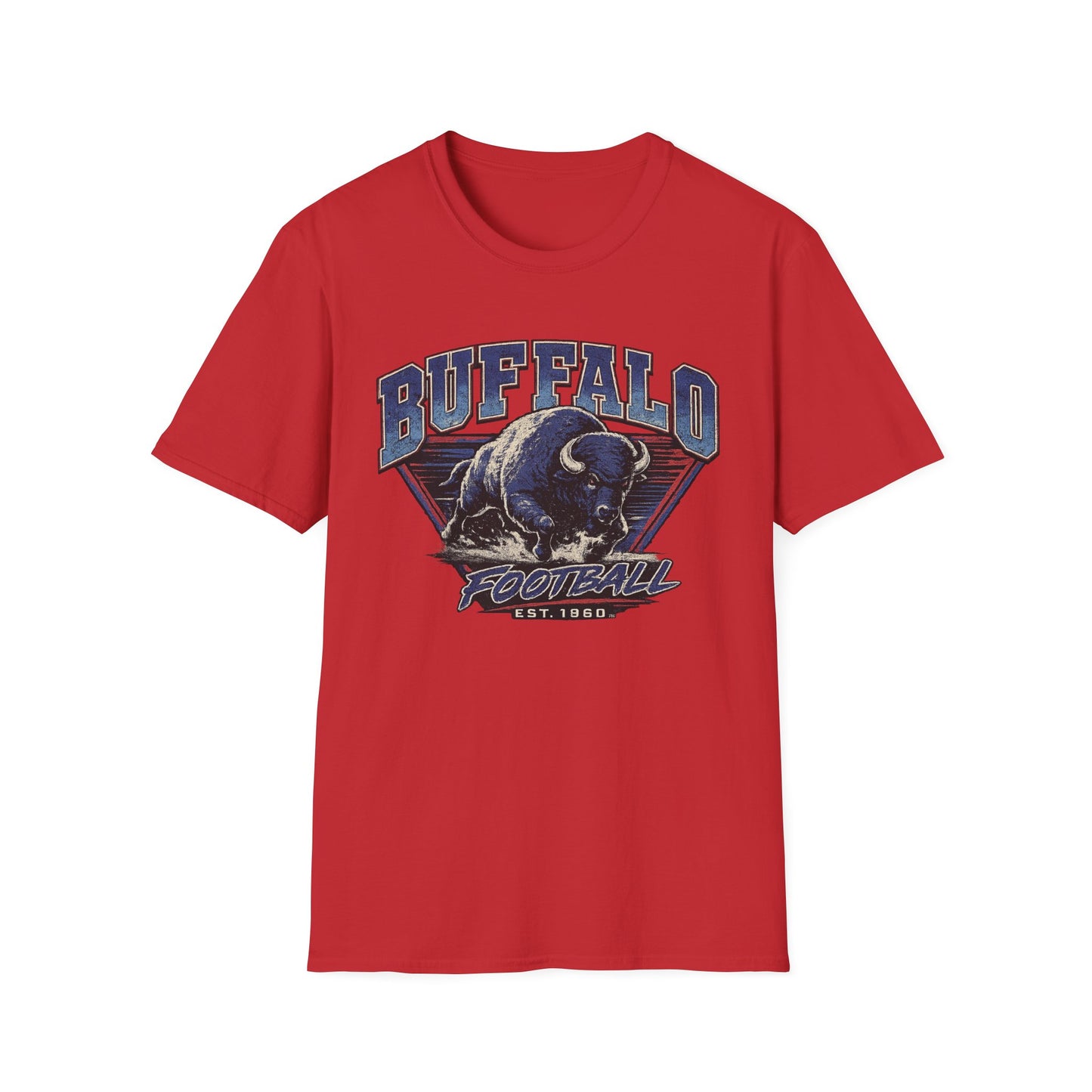 Vintage Buffalo Football T-Shirt – Charging Bison Graphic Tee | Buffalo Fan Apparel