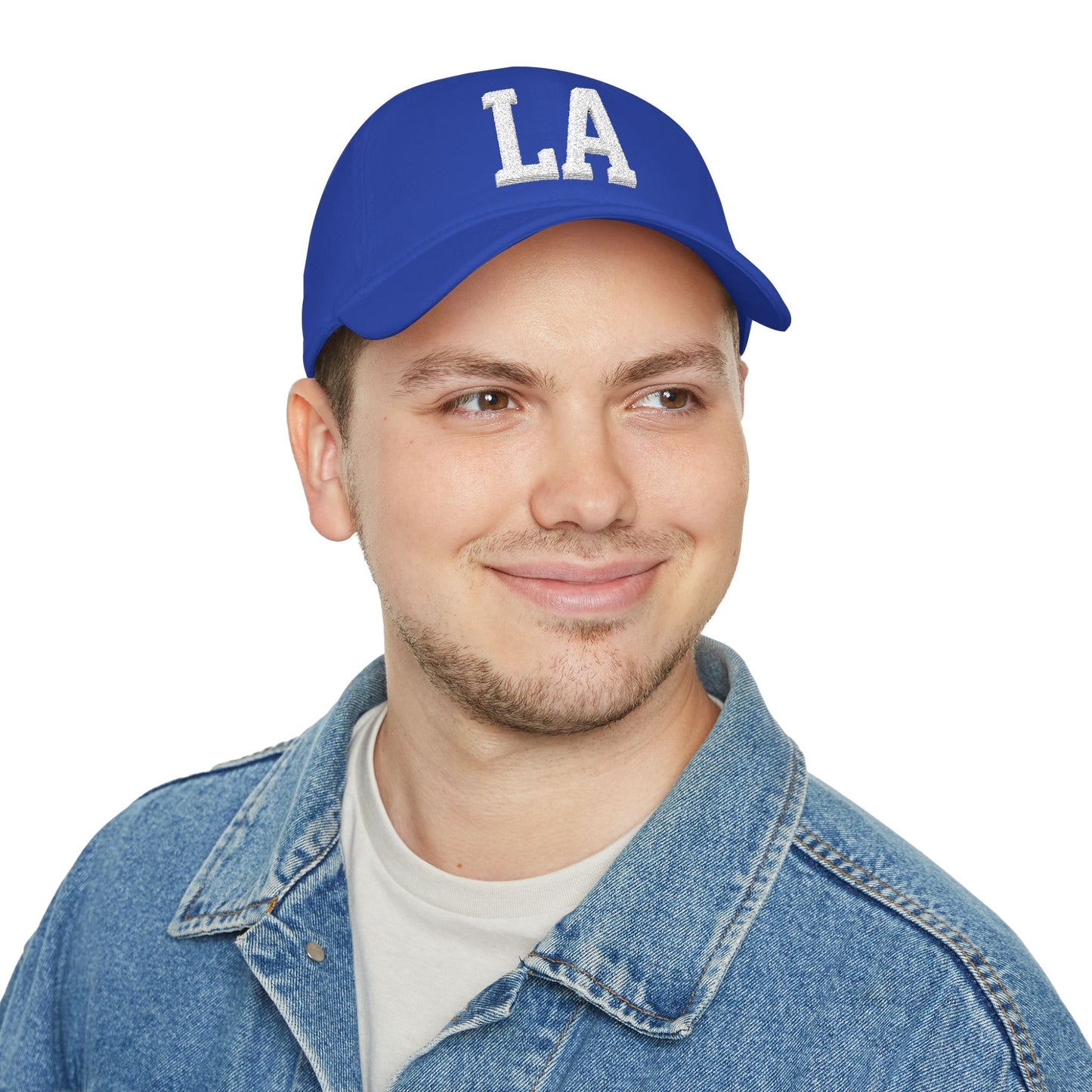 LA Chenille Patch Baseball Hat – Retro Los Angeles Low Profile Baseball Cap | Teesrus716