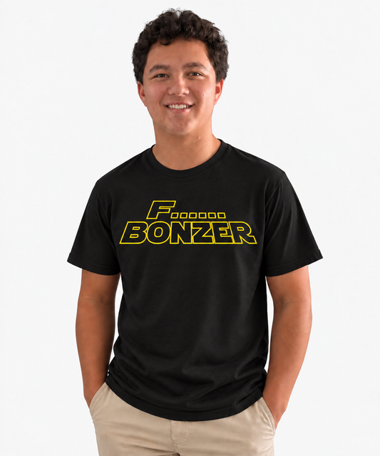 Bonzer Graphic T-Shirt — Retro Yellow Logo Tee